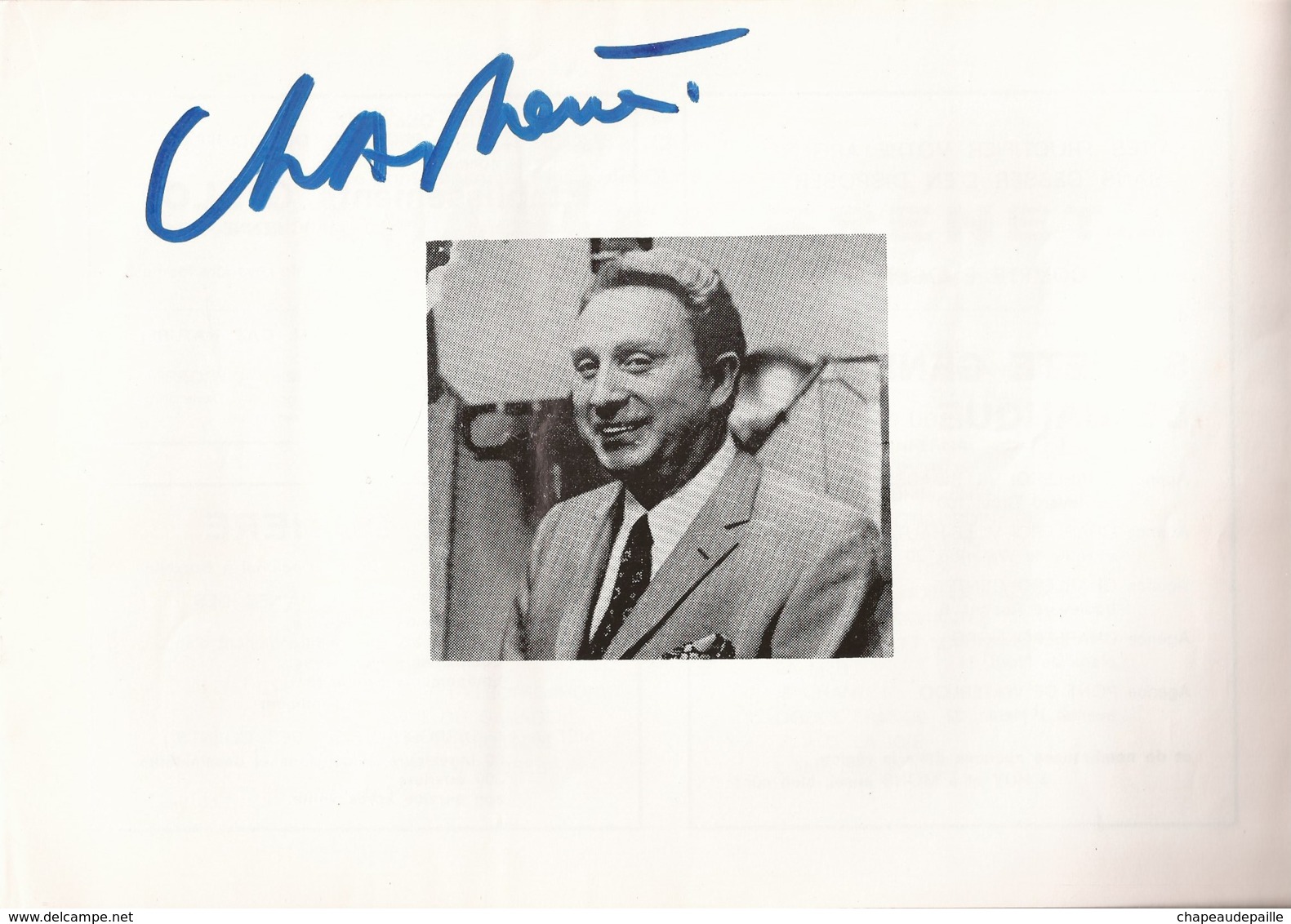 Récital D'adieux à La Scène De Charles Trenet (Autographe) - Autres & Non Classés