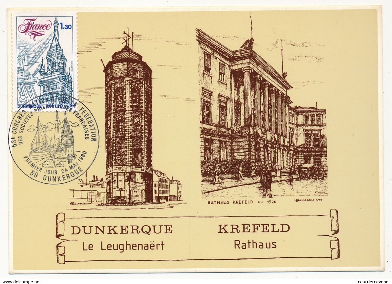 FRANCE - 2 Cartes Maximum - DUNKERQUE - 24 Mai 1980 - 1980-1989