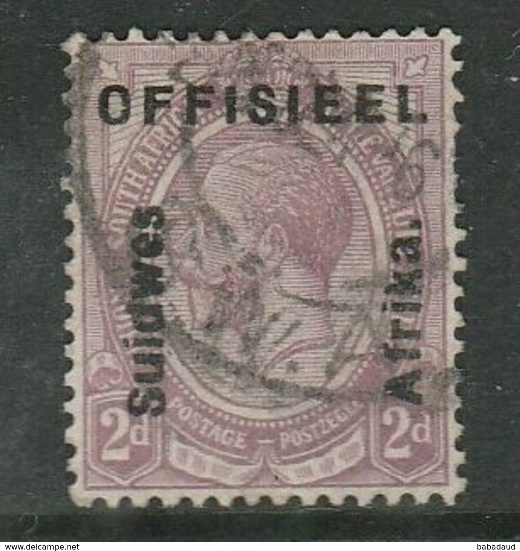 South West Africa, 1924, OFFISIEEL Opt On 2d "Suidwes Afrika" Opt On GVR Of S.Africa, Used - South West Africa (1923-1990)