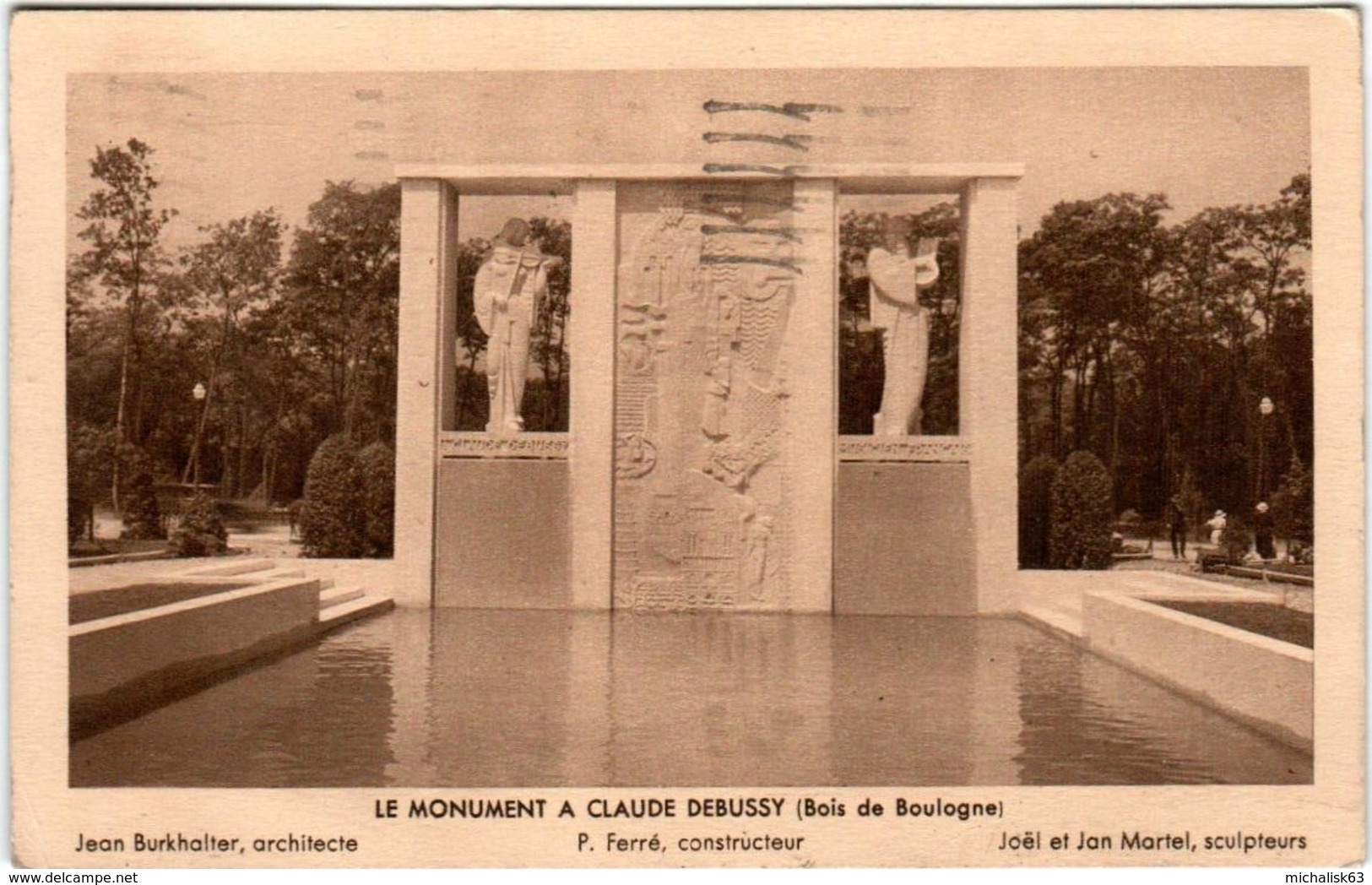 4OST 845 CPA - LE MONUMENT A CLAUDE DEBUSSY BOIS DE BOULOGNE - Autres & Non Classés