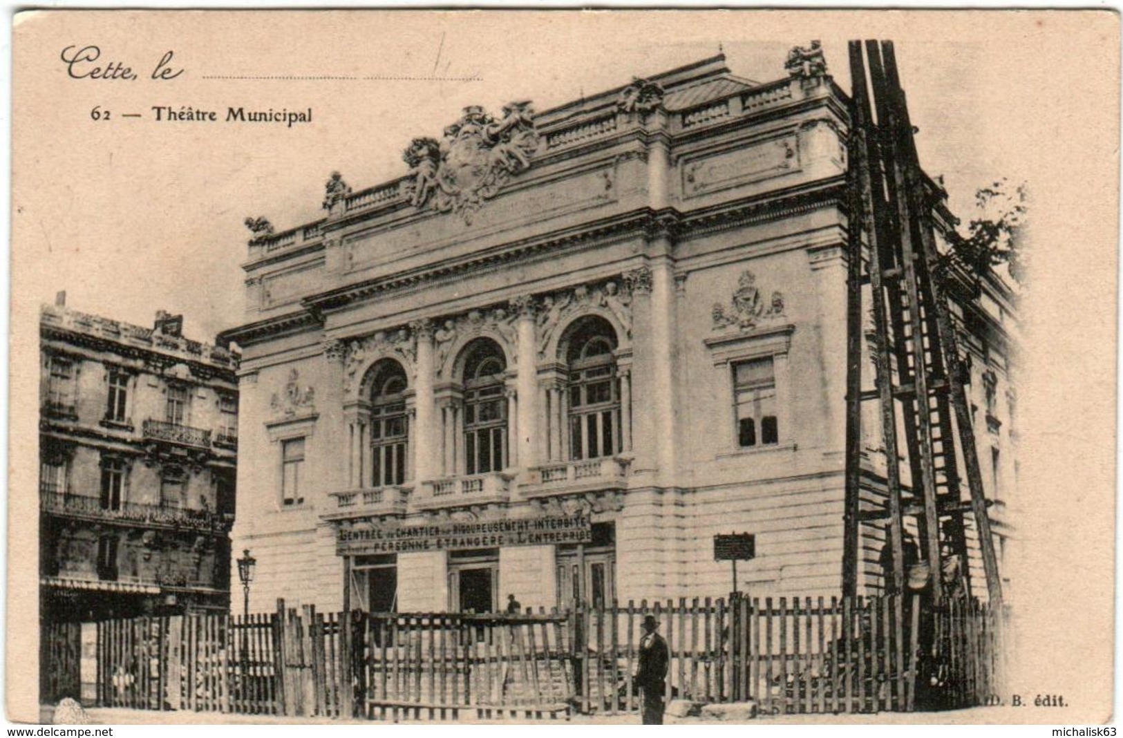 4ND 1O42 CPA - CETTE - SETE - THEATRE MUNICIPAL - Sete (Cette)