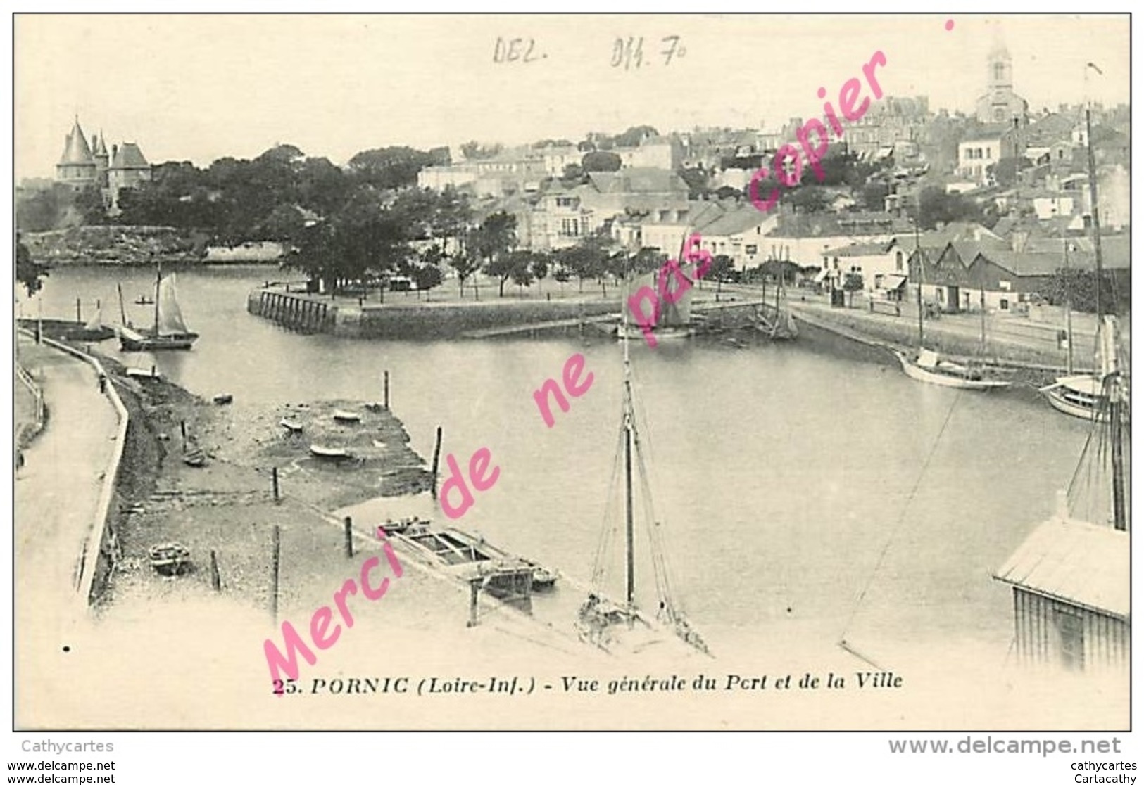 44. PORNIC . Vue Générale Du Port Et De La Ville . - Pornic