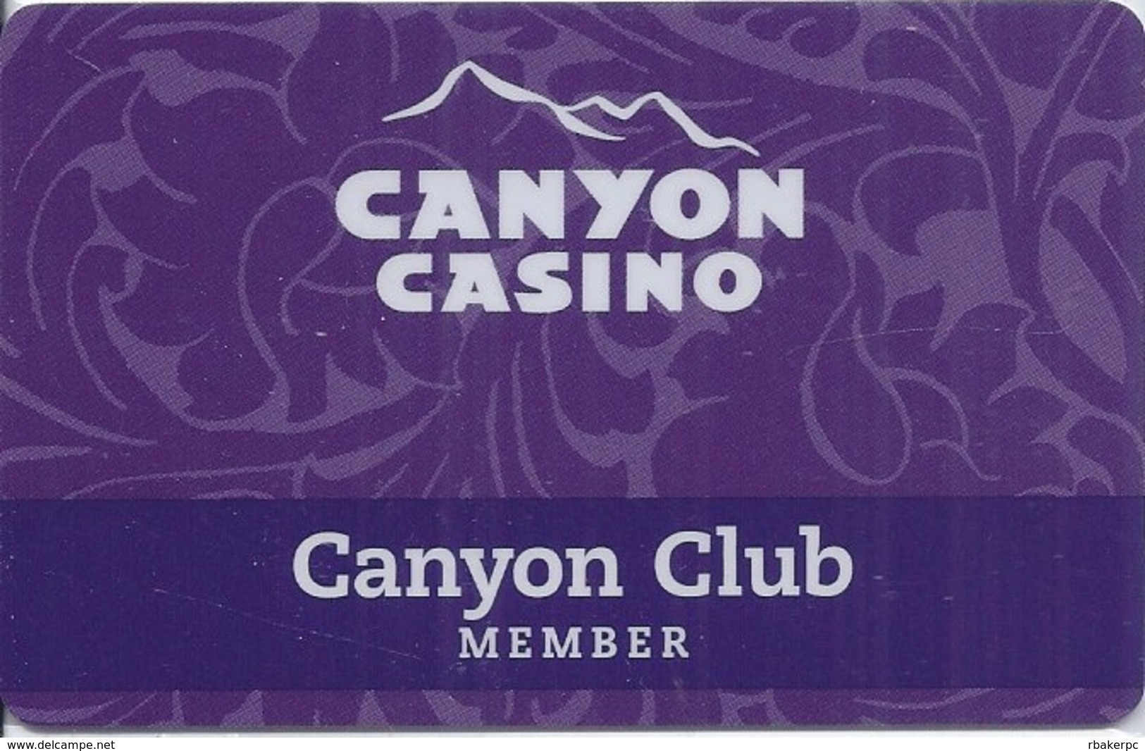 Canyon Casino Black Hawk CO Slot Card - Last Line Of Text Is 'Good Luck' - Large Phone# Oval - Casino Cards