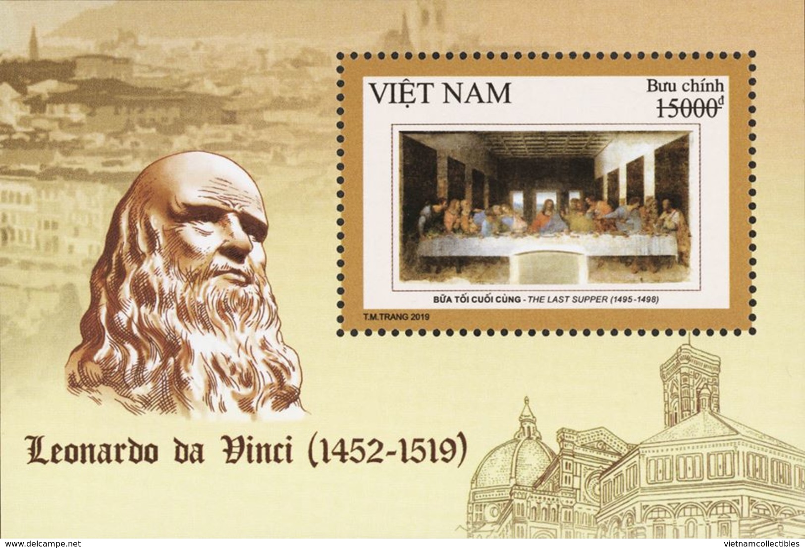 Vietnam Viet Nam MNH Specimen Stamp & Souvenir Sheet Iss. 5 Dec 2019 : 500th Death Ann. Of Leonardo Da Vinci (Ms1116) - Vietnam