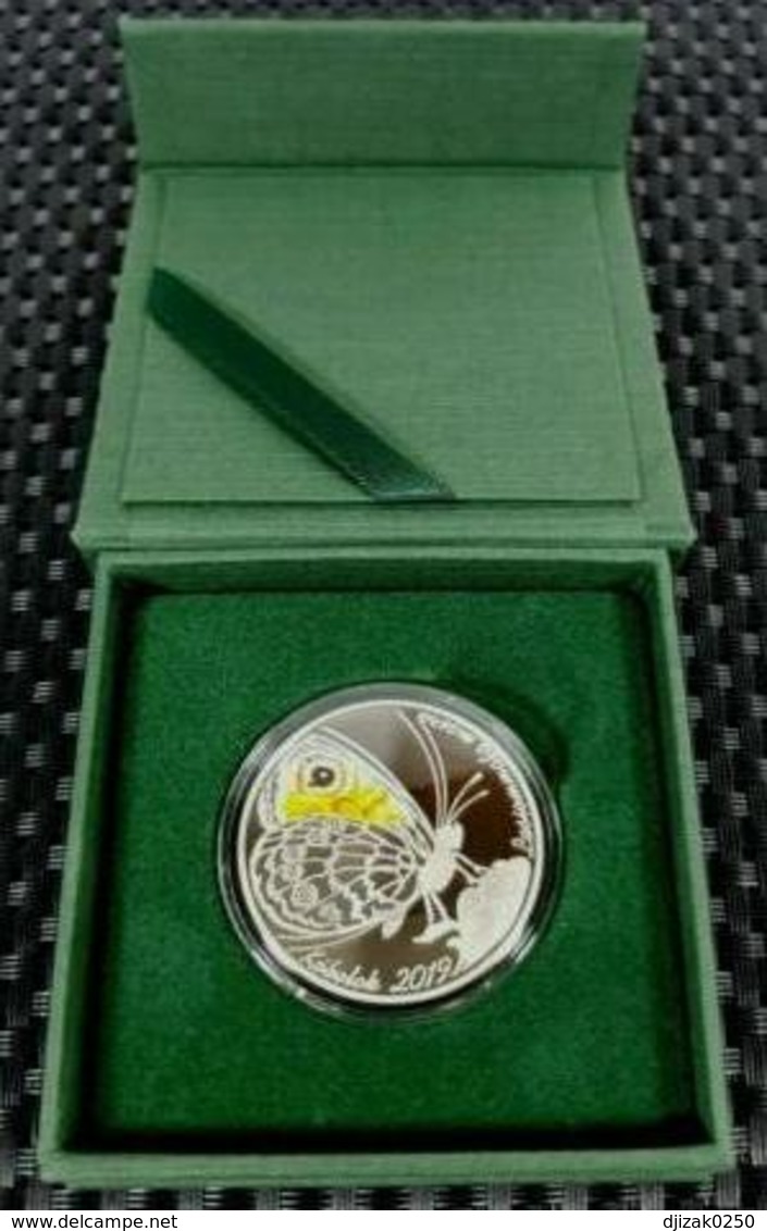 Kazakhstan 2019.Lot Of Two Commemorative Coins "Butterfly" -100 Tenge In A Blister And 200 Tenge With Coloring In A Box. - Kazakistan