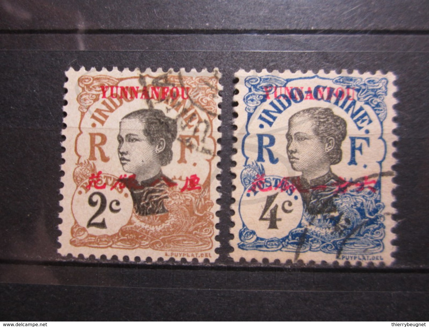 VEND BEAUX TIMBRES DE YUNNANFOU N° 34 + 35 !!! - Used Stamps
