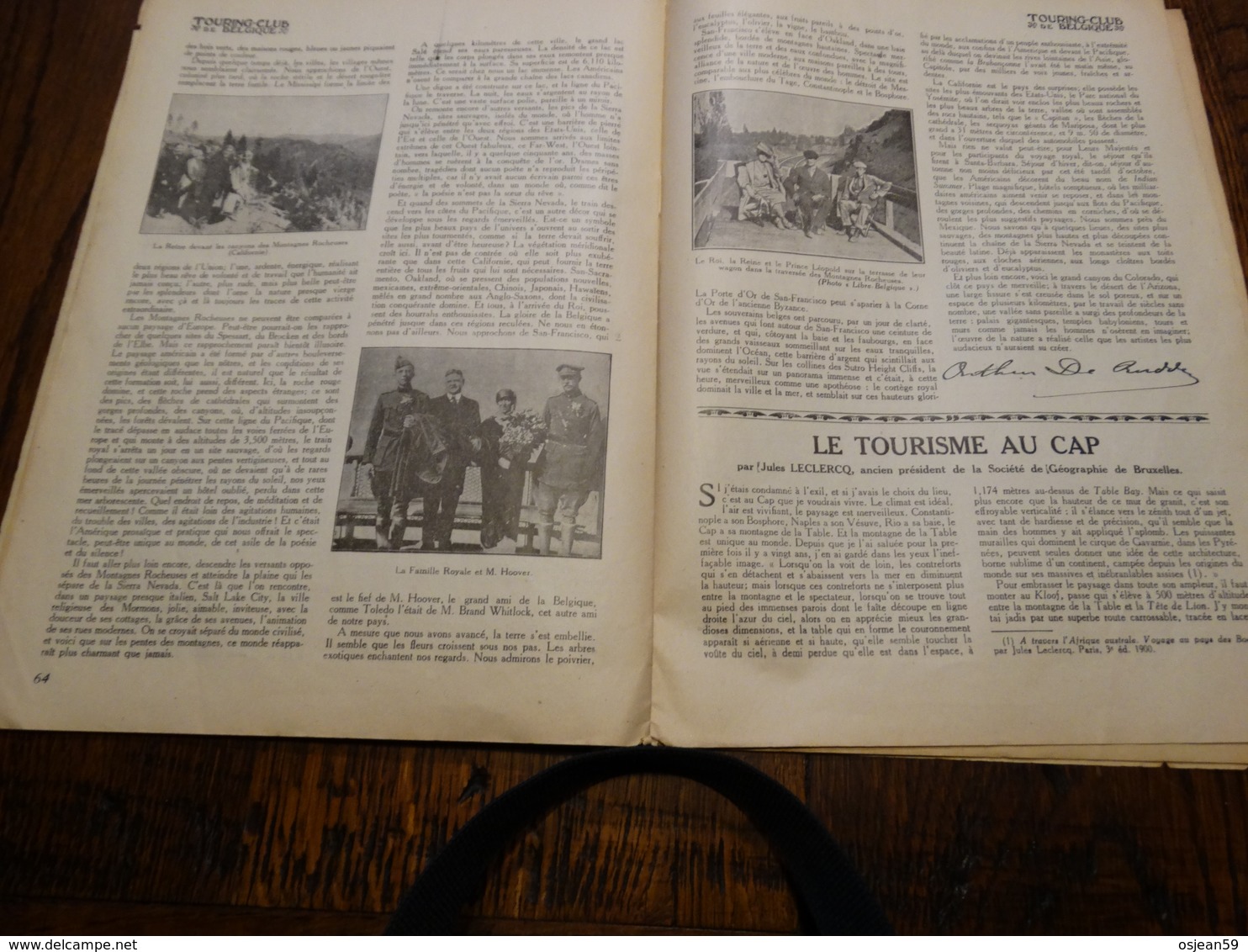 Touring-Club de Belgique.Numéro jubilaire 01 février 1920.Les nouveaux territoires belges,visite du Roi en Amérique.