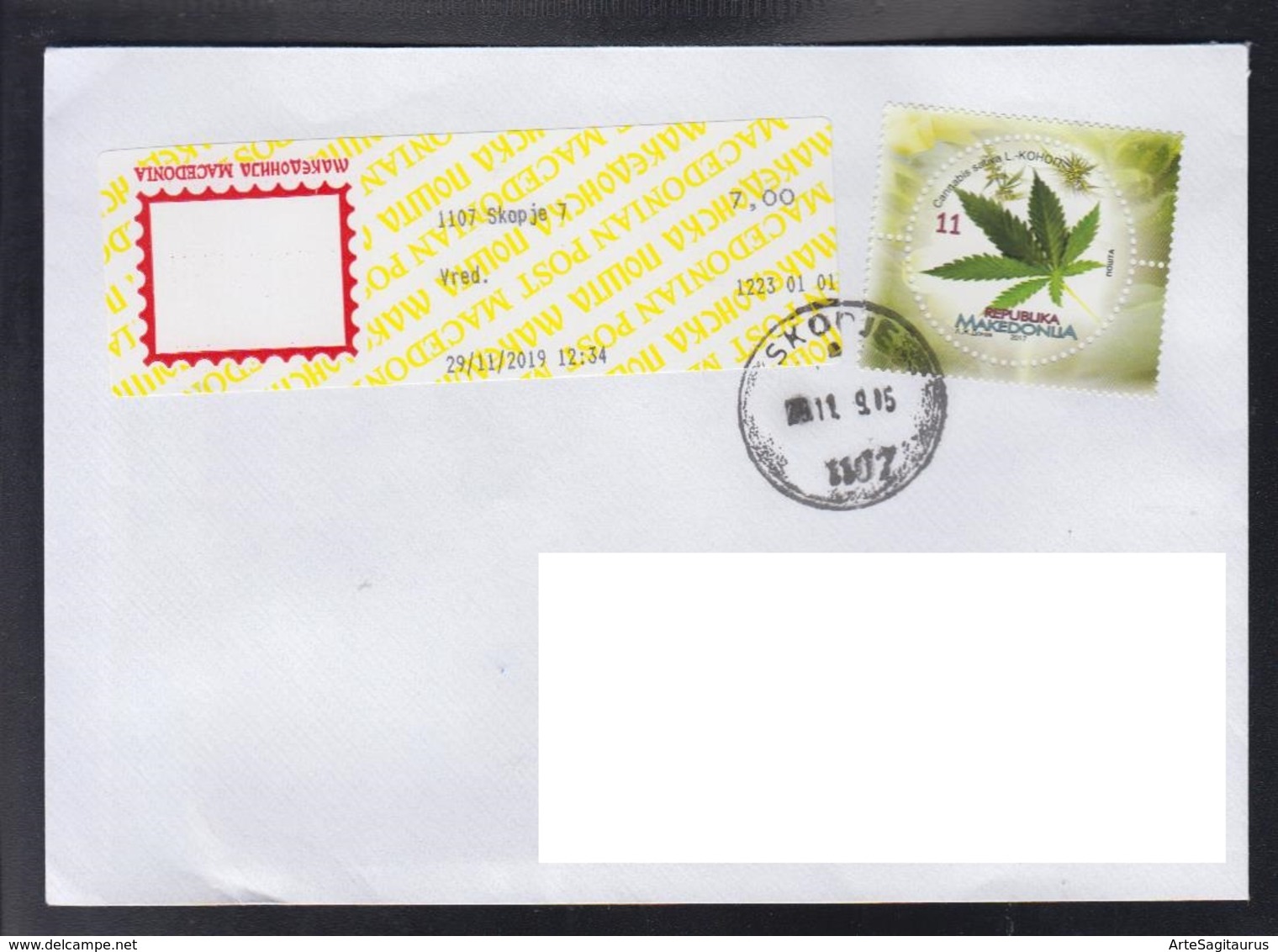 REPUBLIC OF MACEDONIA, 2017, COVER, MICHEL 812 - PLANTS-Cannabis Sativa ** - Plantes Médicinales