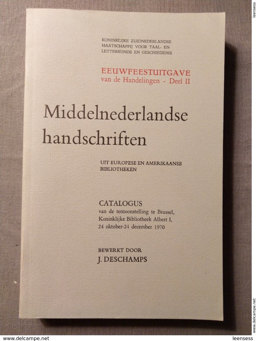 Koninklijke Bibliotheek Van Belgie; Middelnederlandse Handschriften Uit Europese En Amerikaanse Bibliotheken, Catalogus - Geschiedenis