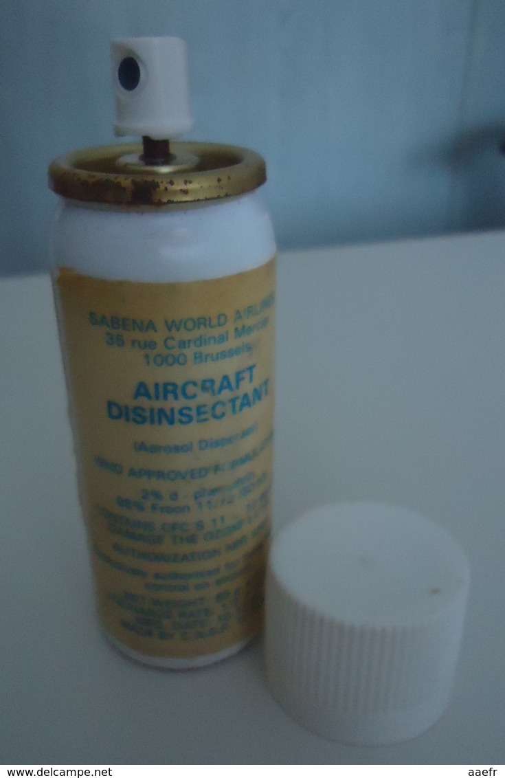 SABENA - Aircraft Disinsectant, Spray Insecticide En Usage à Bord - Années '70/80 - Compagnie Aérienne, Avion - Autres & Non Classés