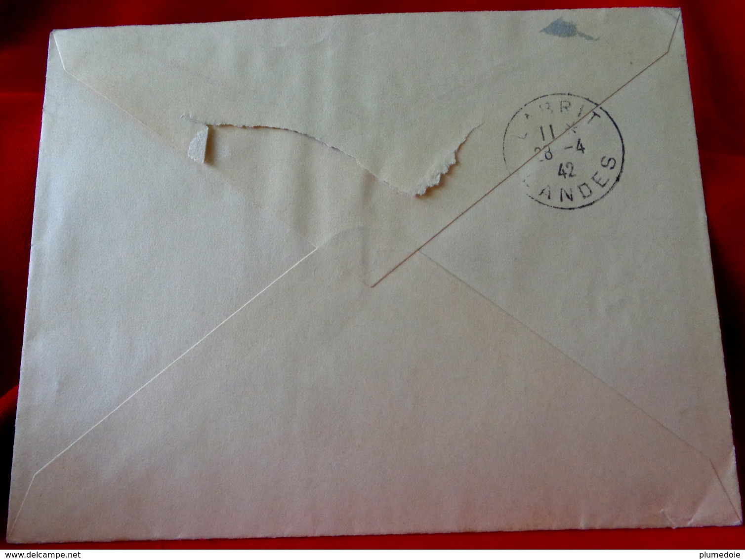 MARCOPHILIE ENVELOPPE Timbre à Date De La Poste Rurale Au Type F4 De MAILLERES ( LANDES ) à LABRIT . 1942. TIMBRES - 1921-1960: Moderne