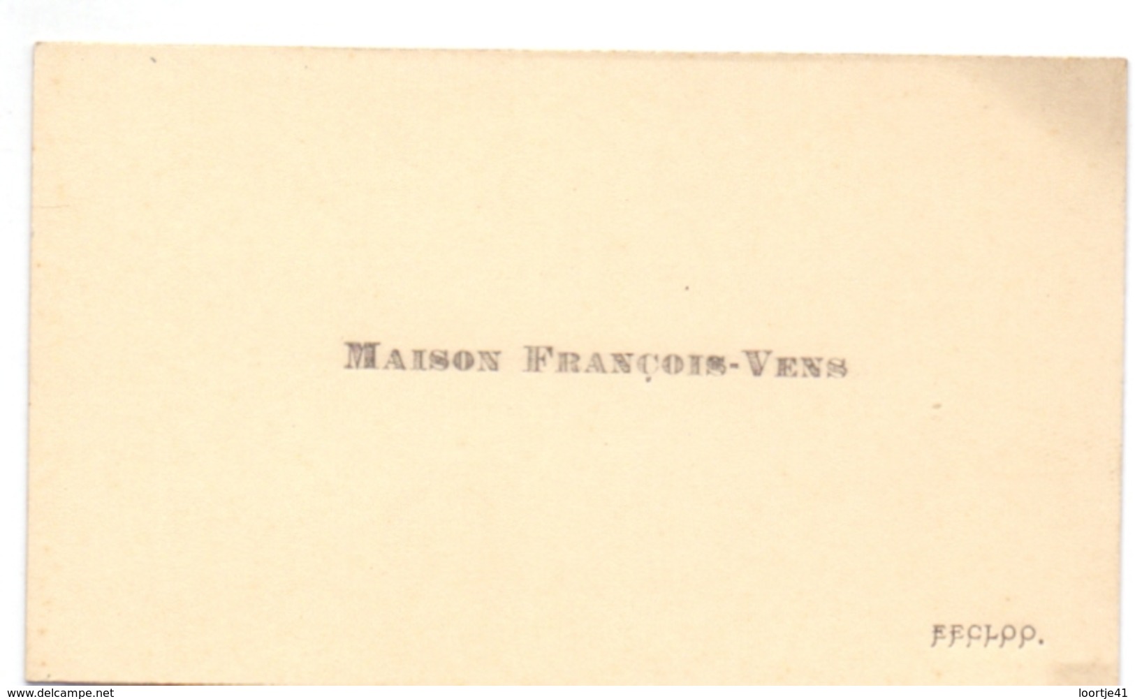 Visitekaartje - Carte Visite - Maison François - Vens - Eecloo - Eeklo - Visitenkarten