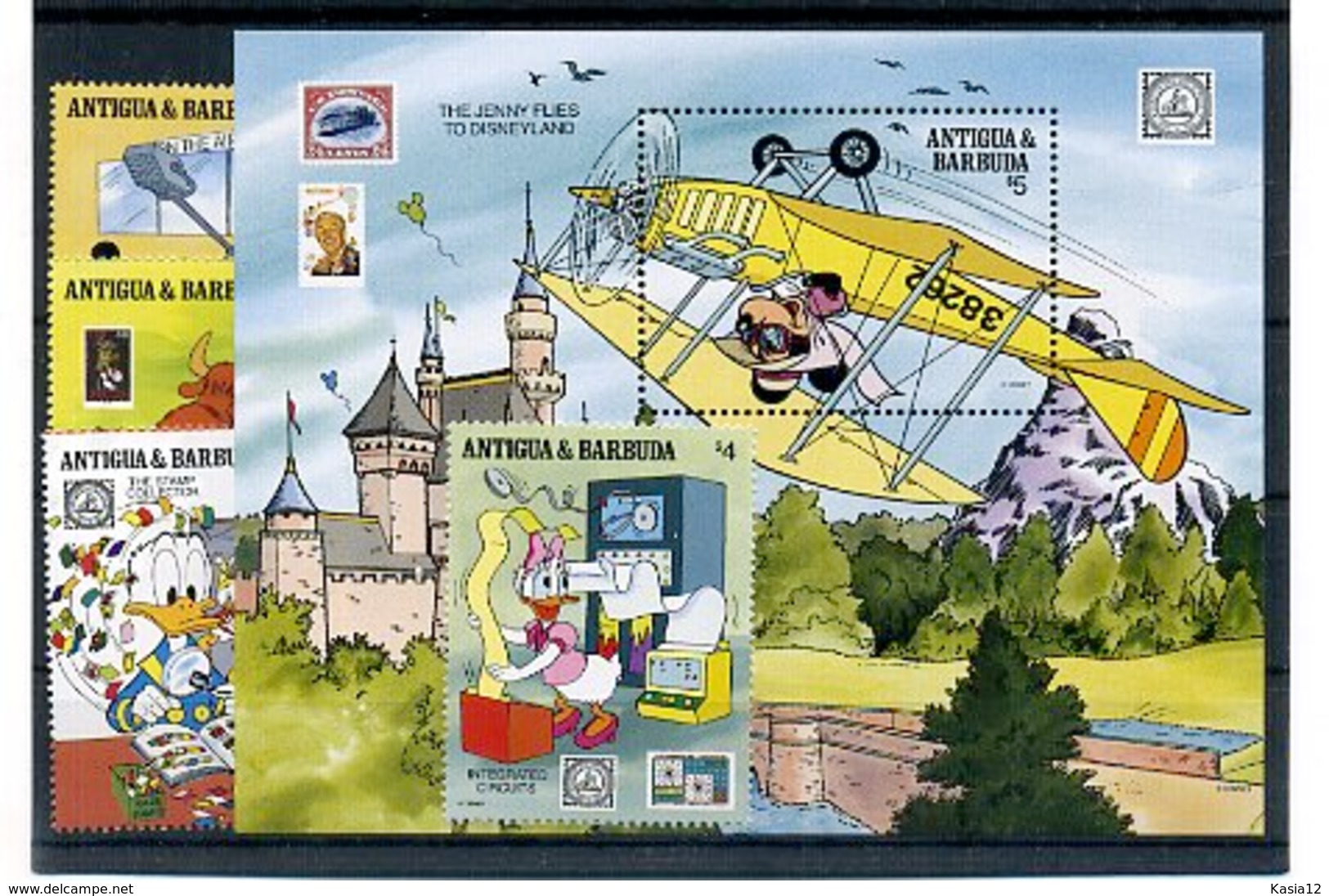 A23693)Disney: Antigua 1276 - 1279** + Bl 166** - Disney