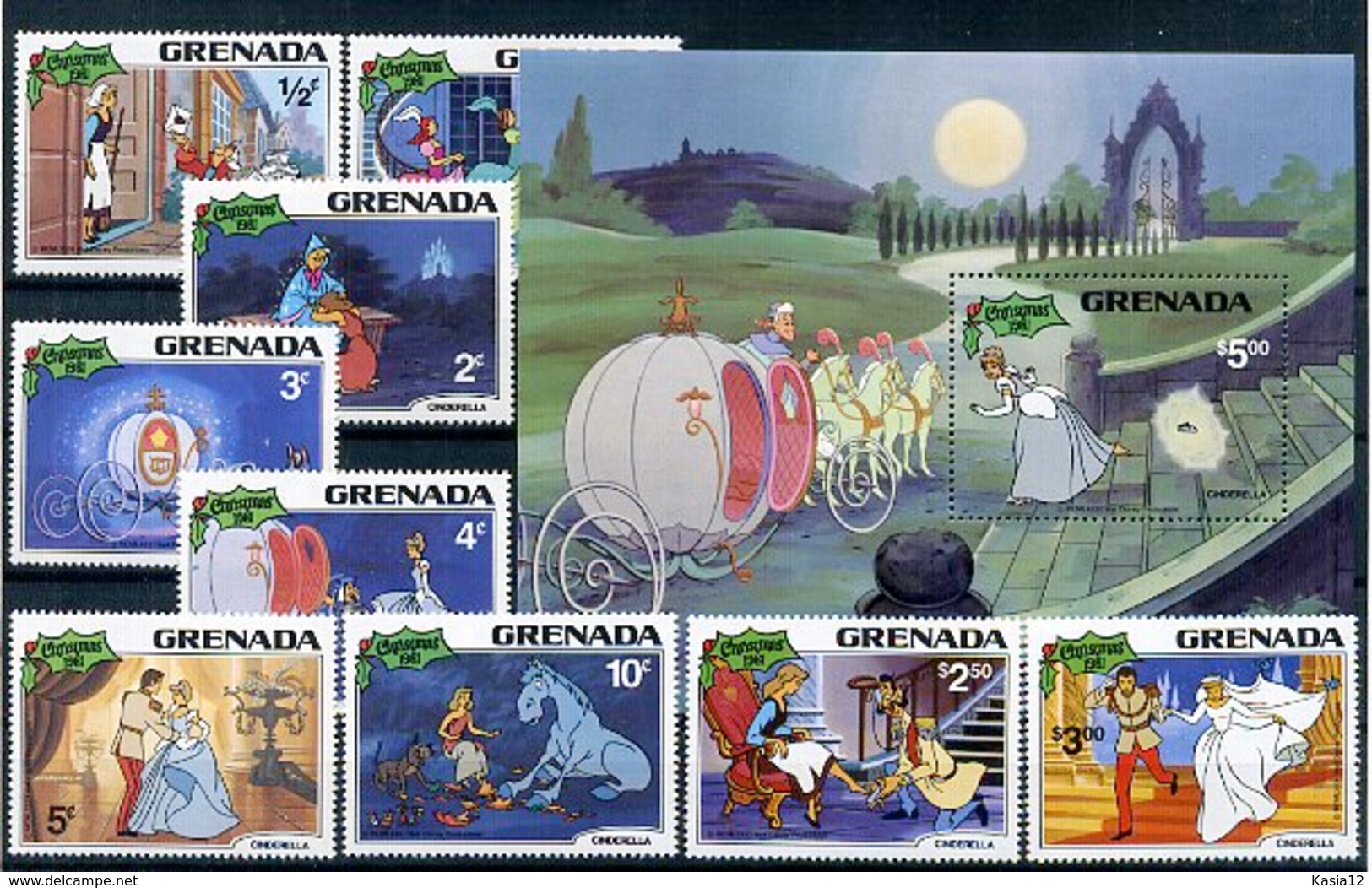 A23719)Disney: Grenada 1109 - 1117** + Bl 98** - Disney