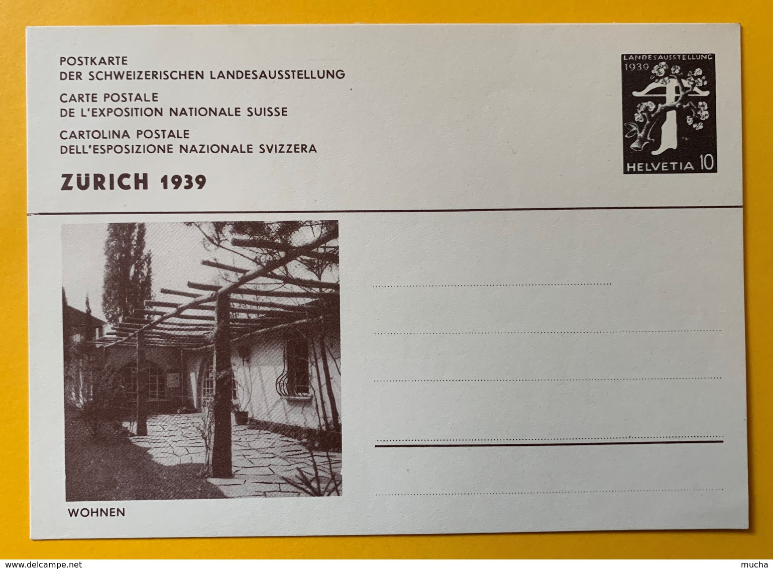 9525-  Entier Postal  Exposition Nationale Zürich 1939 Wohnen Neuf - Entiers Postaux