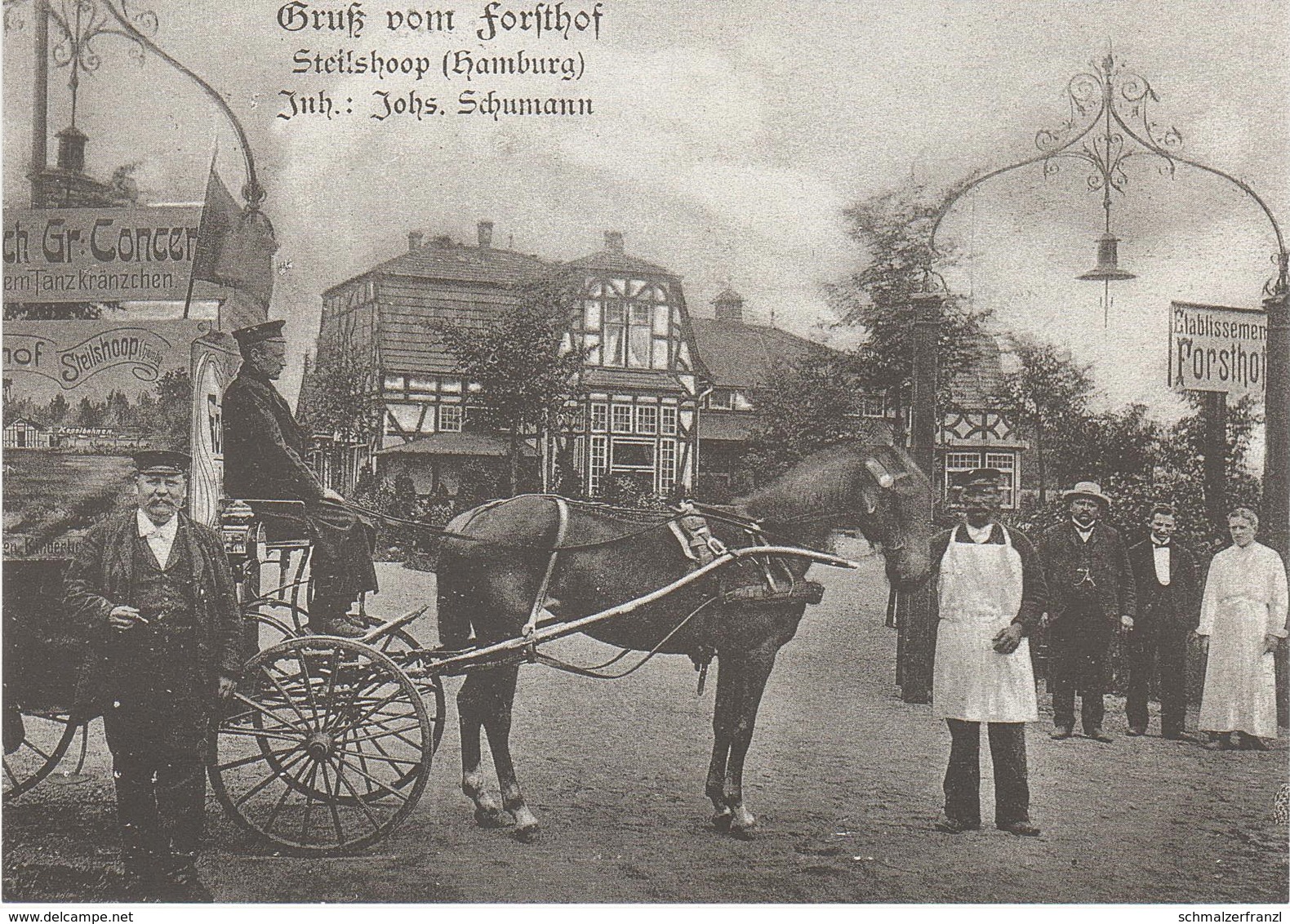 AK Hamburg Um 1905 Steilshoop Gasthof Restaurant Forsthof A Wandsbek Bramfeld Barmbek Ohlsdorf Nord Repro Neudruck - Bramfeld