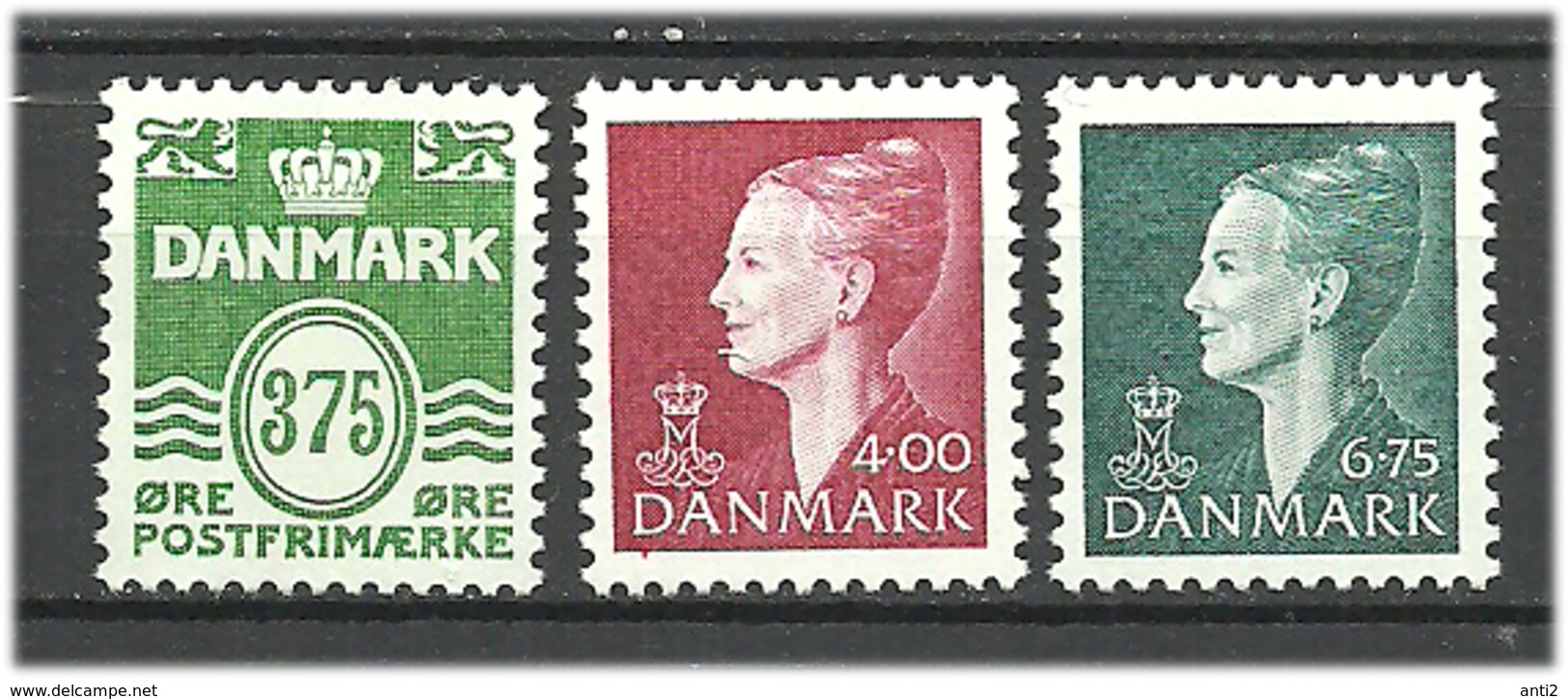 Denmark  1999 Wave Lines, Queen Margrethe Mi 1204-1206 MNH(**) - Nuovi