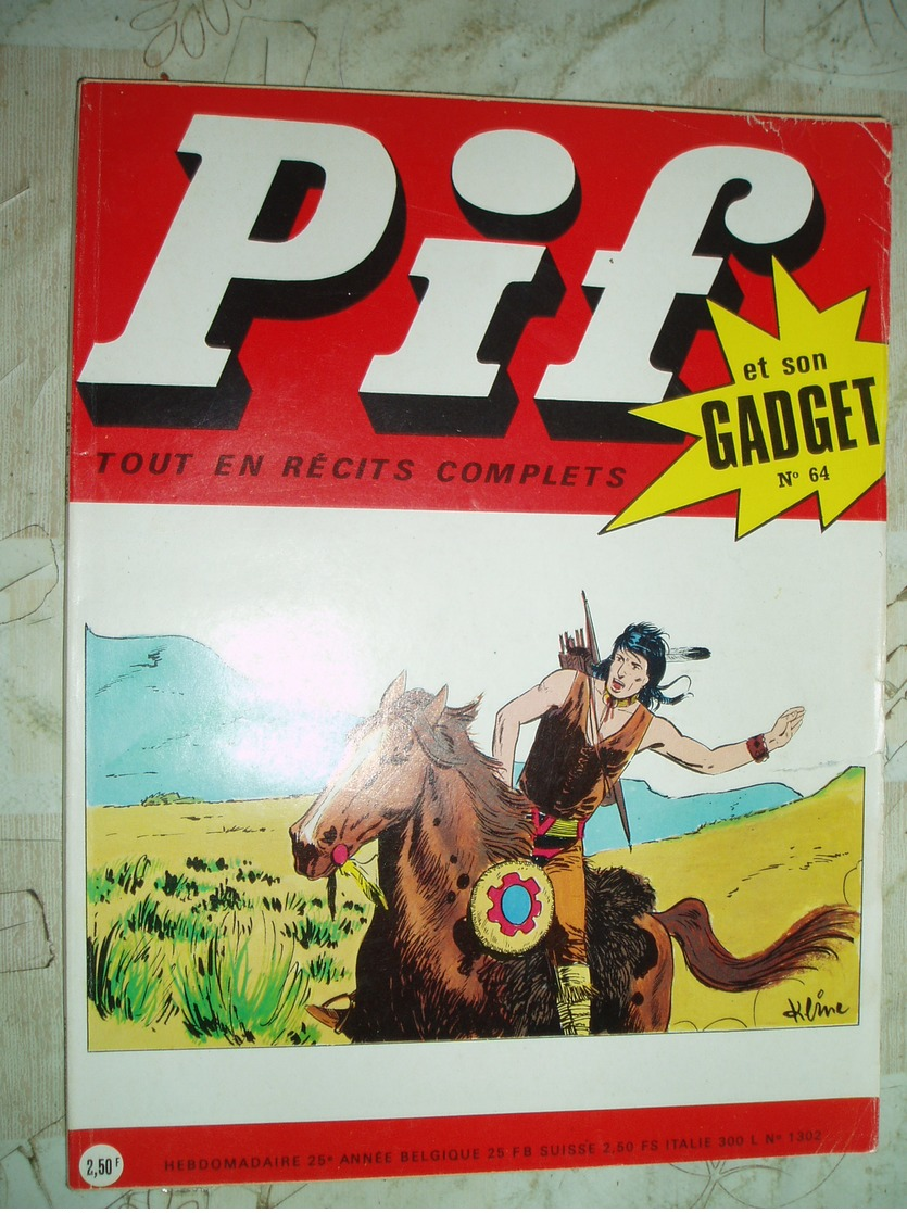 PIF GADGET NO 64-05/1970 -RAHAN -LOUP NOIR-RIGOLUS-ED.VAILLANT- - Pif Gadget