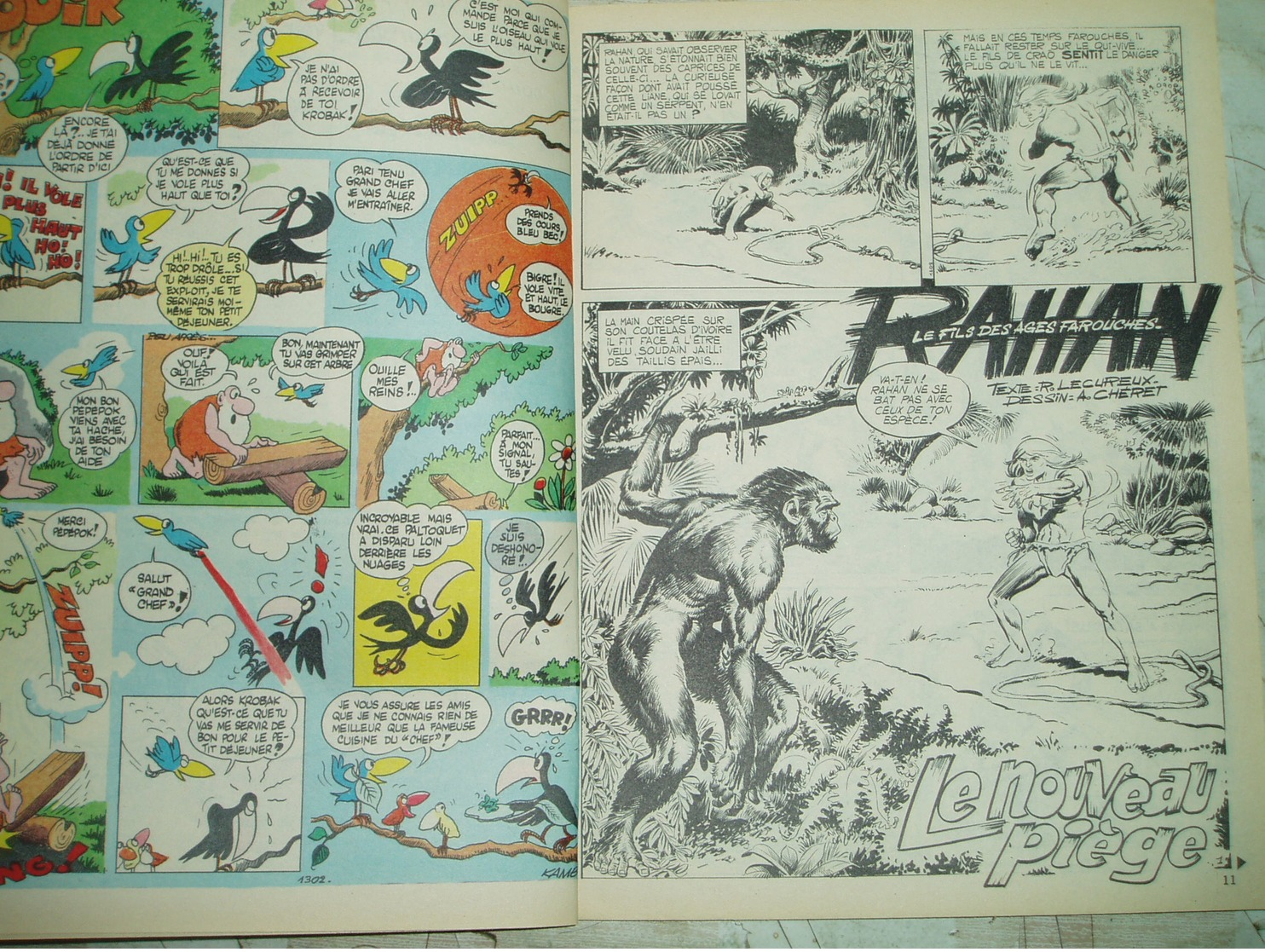 PIF GADGET NO 64-05/1970 -RAHAN -LOUP NOIR-RIGOLUS-ED.VAILLANT- - Pif Gadget