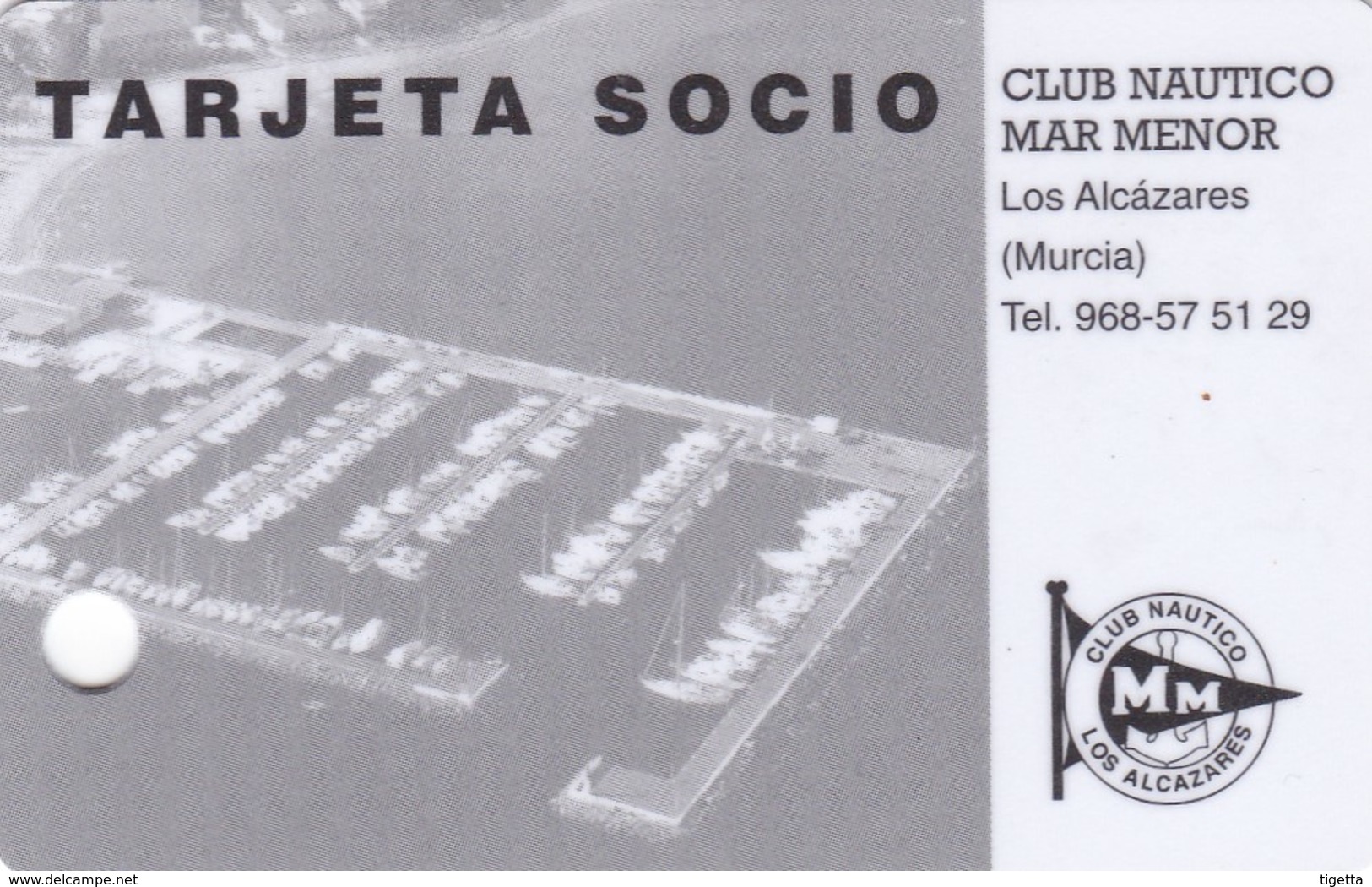 TESSERA ASSOCIATIVA CLUB NAUTICO MAR MENOR LOS ALCAZARES - Altri & Non Classificati