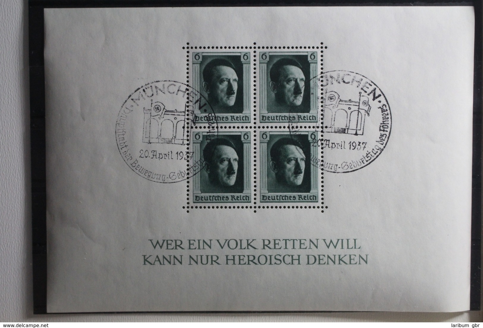 Deutsches Reich Block 7 Gestempelt Mit Sonderstempel #TM702 - Sonstige & Ohne Zuordnung