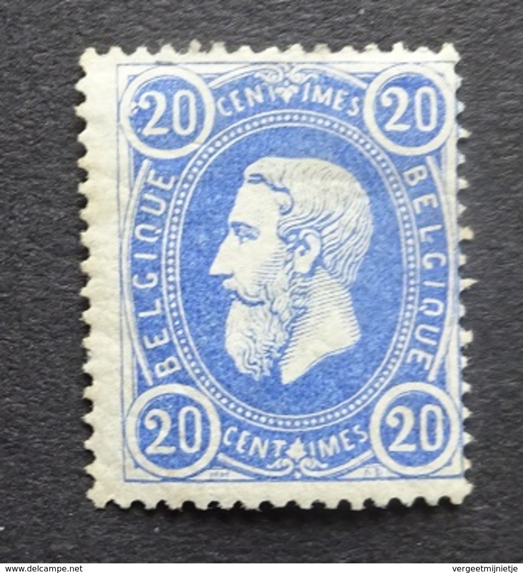 BELGIE  1869   Nr. 31   Spoor Van Scharnier *    CW 170,00 - 1869-1883 Leopold II