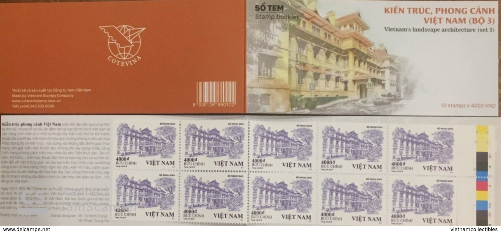 Viet Nam Vietnam Booklet Issued On 1st Nov 2019 : Vietnamese Architecture (Ms1116) - Vietnam