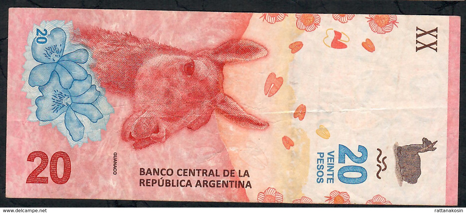 ARGENTINA P361  20 PESOS 2017 Serie A Signature 87   VF NO P.h. - Argentina