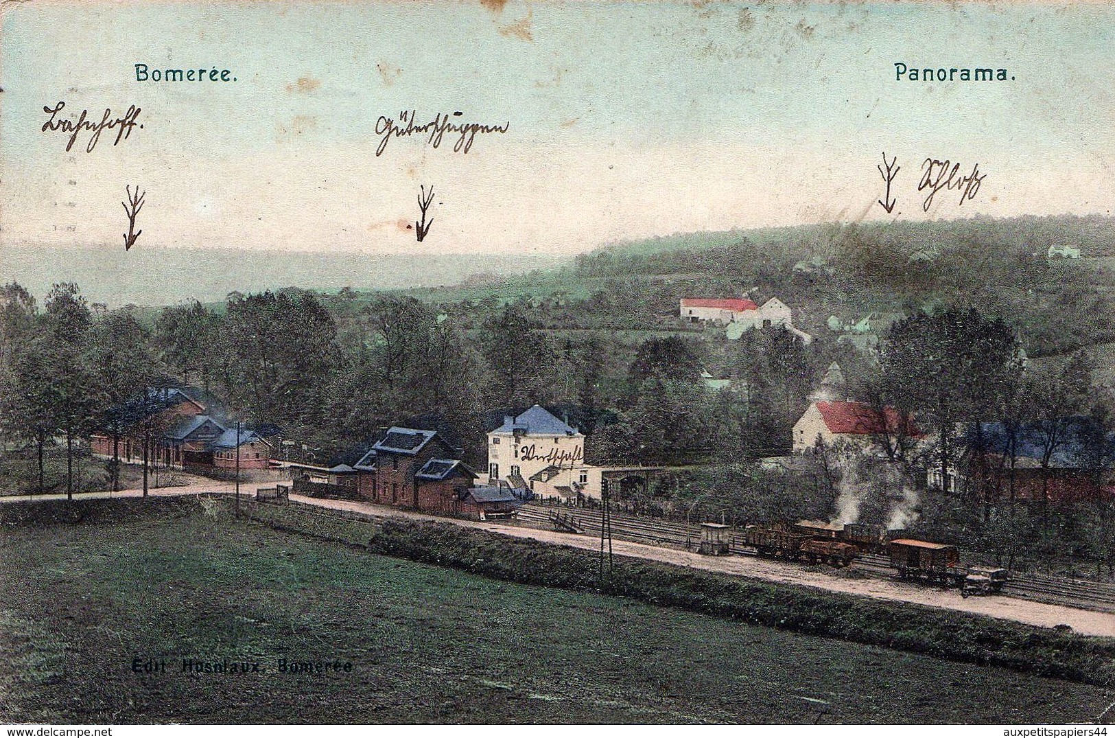 CPA Belgique - Montigny-le-Tilleul - La Gare De Bomerée & Son Panorama Avec Trains De Marchandises Ligne 132 En 1915 - Montigny-le-Tilleul