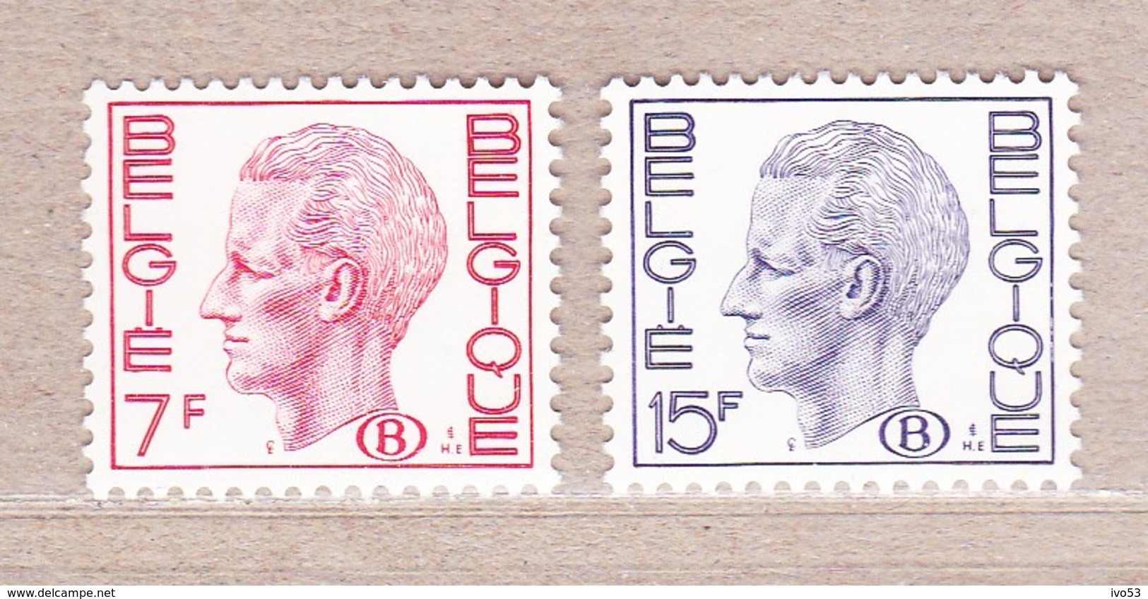 1971 Nr S66P5-67P5** Postfris Zonder Scharnier.Koning Boudewijn.Polyvalent Papier. - Altri & Non Classificati