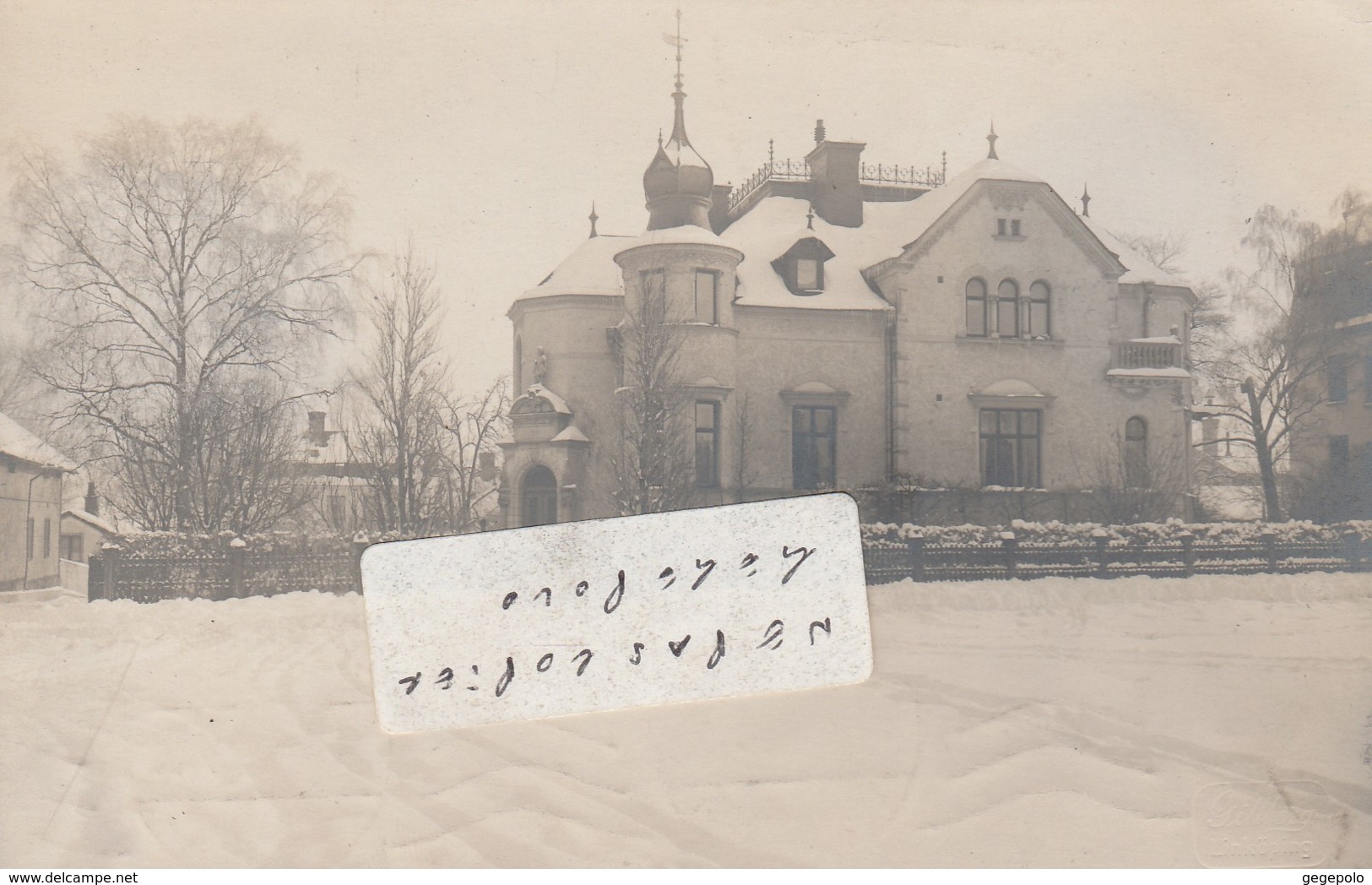 LINKOPING - Une Belle Bâtisse Sous La Neige En 1922   ( Carte Photo ) - Suède