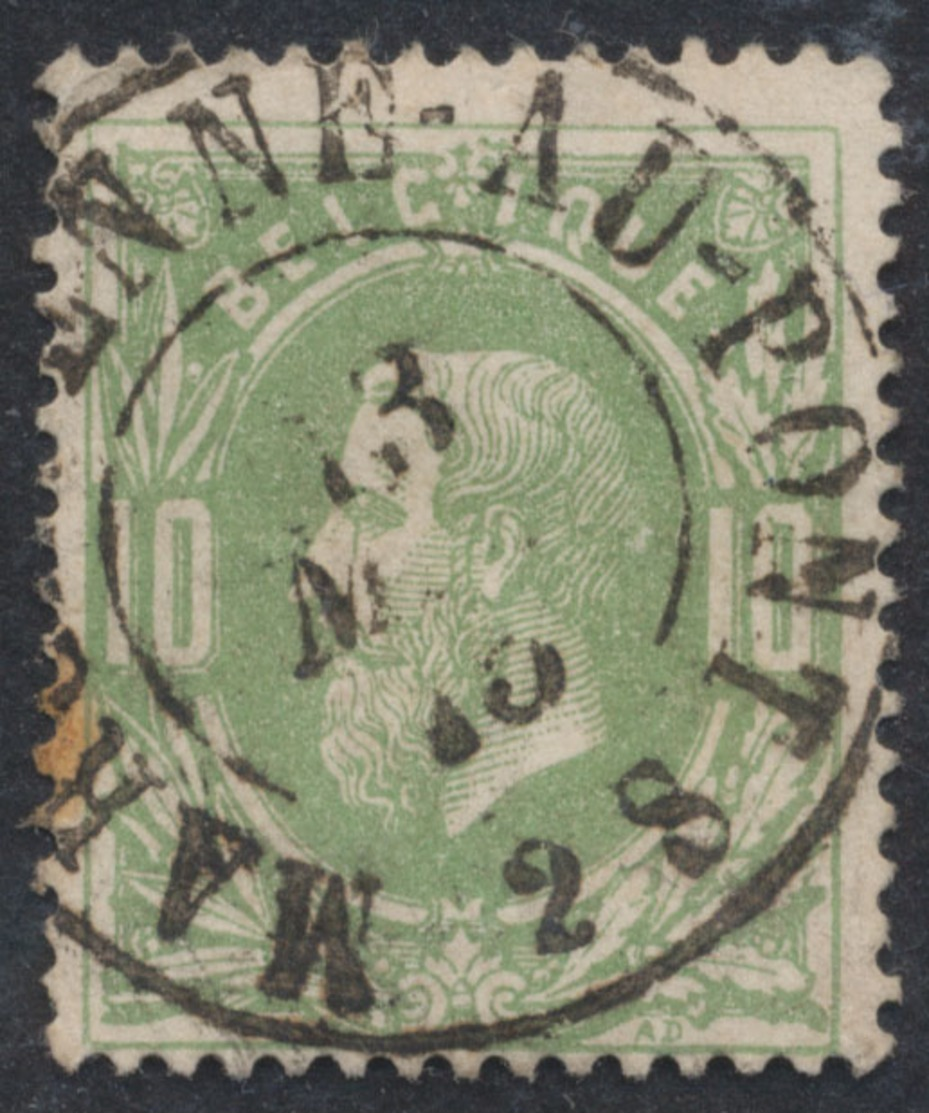 émission 1869 - N°30 Obl Double Cercle "Marchienne-au-Pont". TB Centrage - 1869-1883 Leopold II