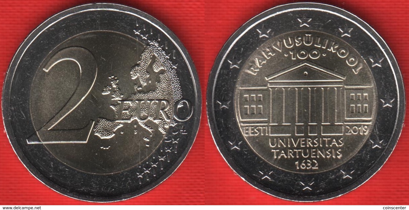 Estonia 2 Euro 2019 "University Of Tartu" BiMetallic UNC - Estonia