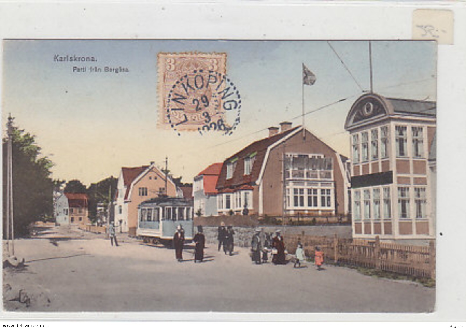 Karlskrona - Parti Frän Bergäsa - Tram - 1926           (A-142-190524) - Svezia