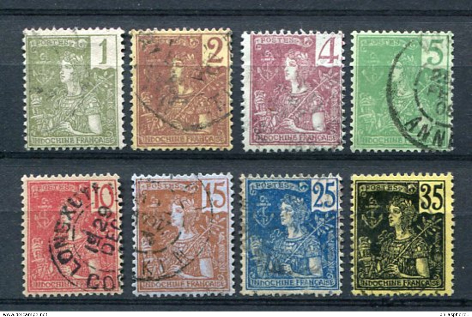 Indochina Ex.Nr.24/33        O  Used            (020) - Used Stamps