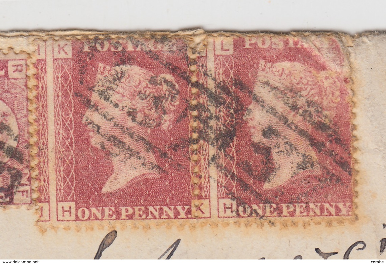 GB. COVER . 14 MAR 76. PAIR ONE PENNY KH-LH. IMPORTANT GAP. TO BORDEAUX. ENTREE ANGL. AMB.CALAIS E. SIGN. TM  /  2 - Storia Postale
