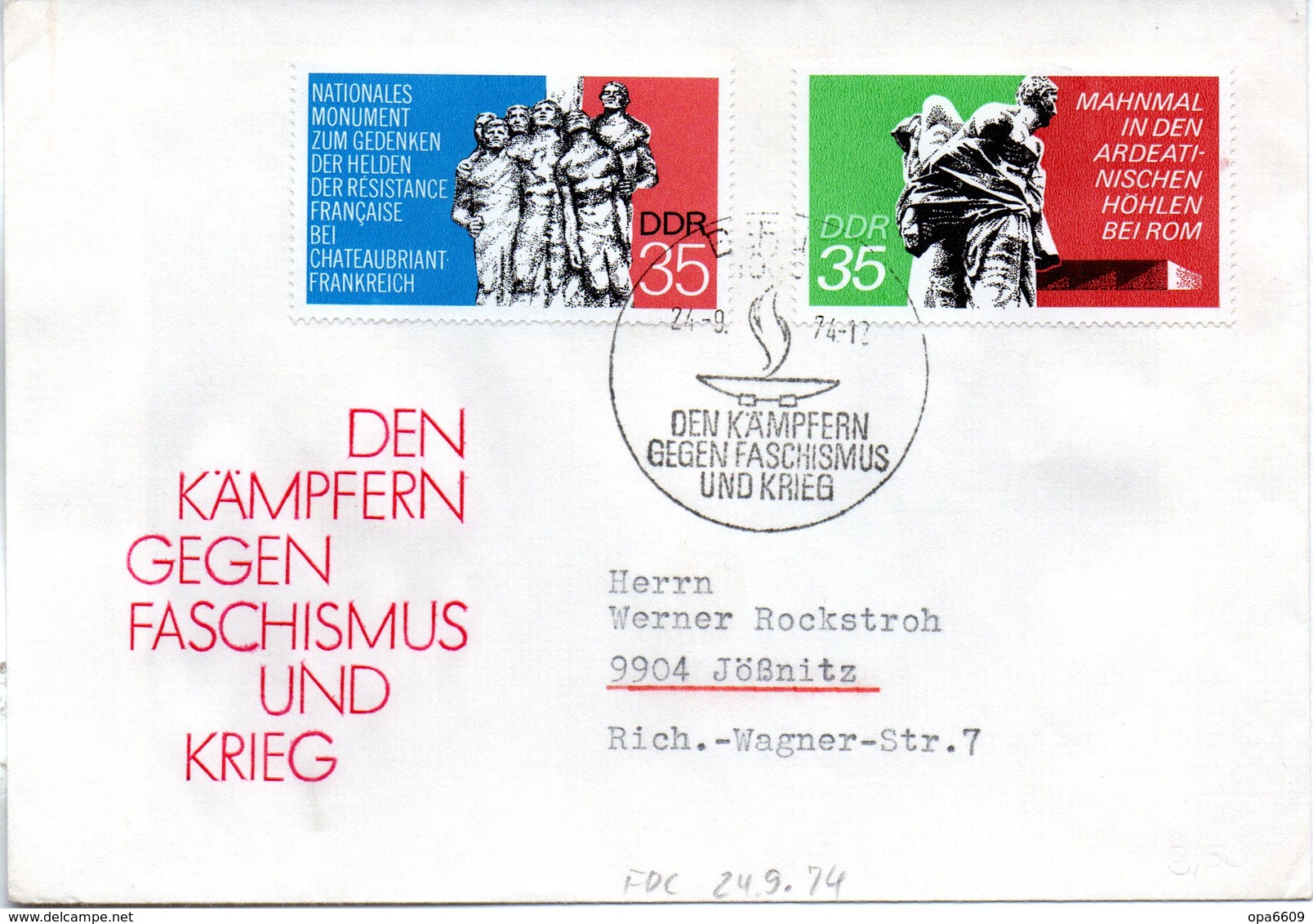 (WK2-1) DDR Schmuck-FDC "Internationale Mahn- Und Gedenkstätten"  Mi.1981/82 ESSt 24.9.1974 BERLIN - Altri & Non Classificati