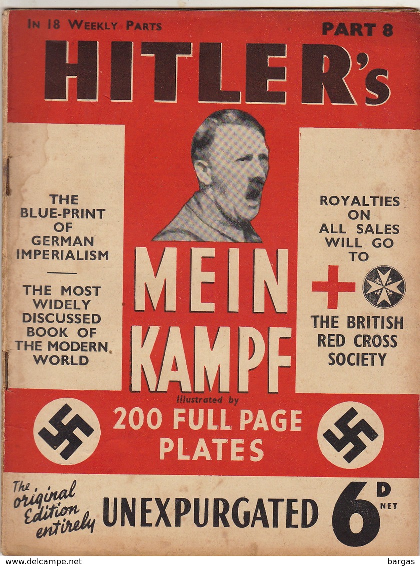 RARE Parution MEIN KAMPF Illustrée N°4 Hitler Nazi Pour La British Red Cross Sociéty Juif - Allemagne