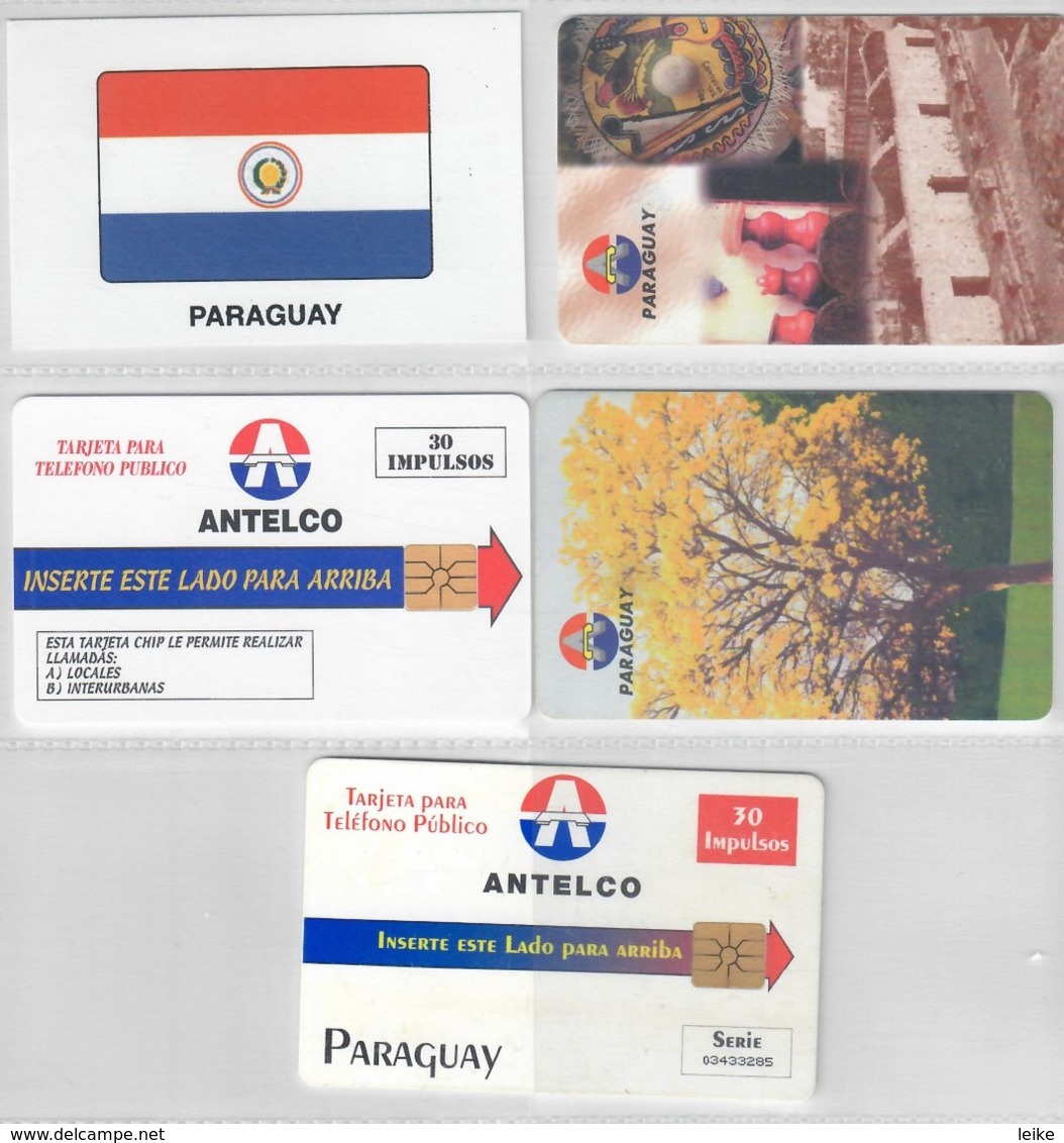 Paraguay 4 Different Cards - Paraguay