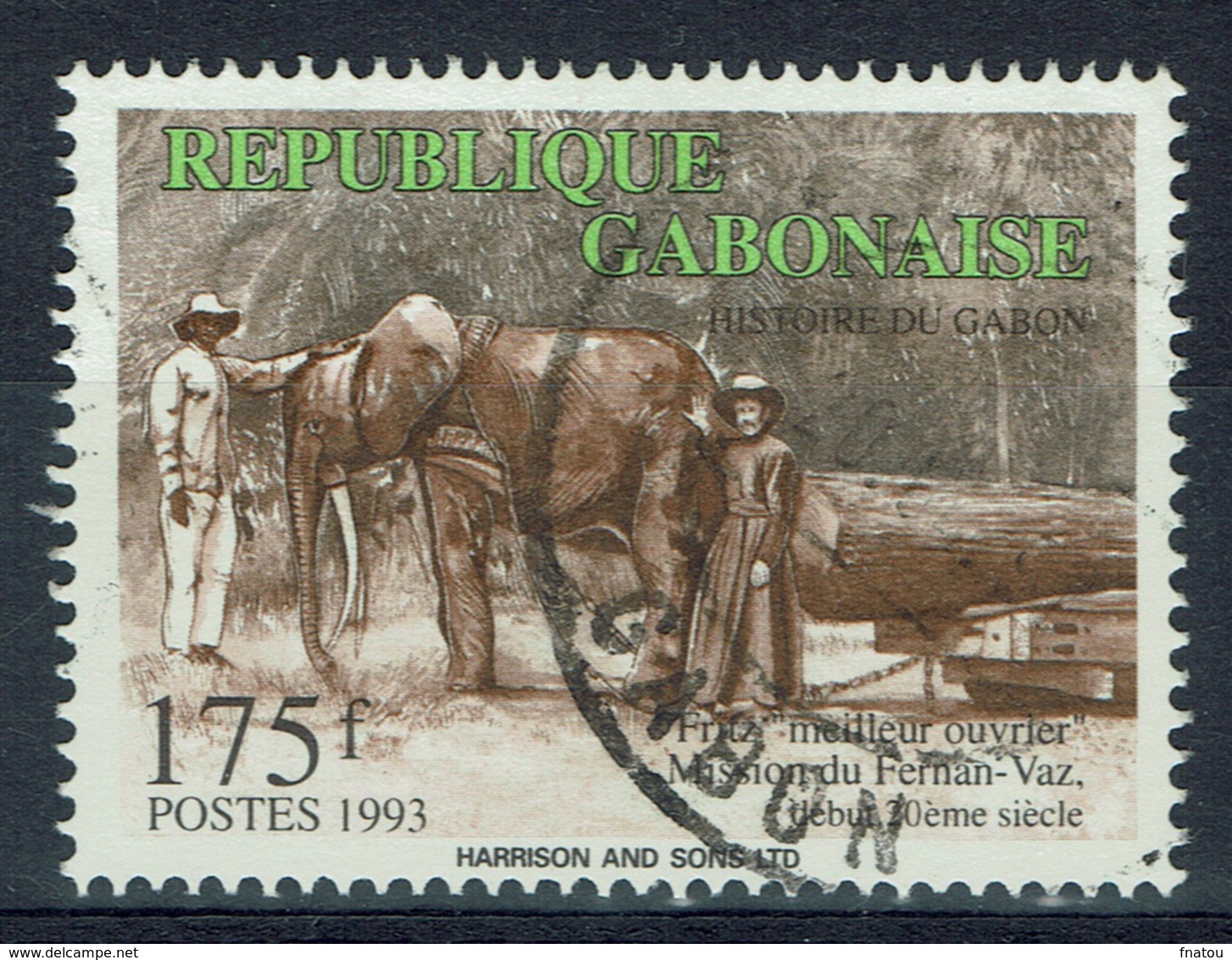 Gabon, Fernan Vaz Mission, 1993, VFU  Elephant - Gabon