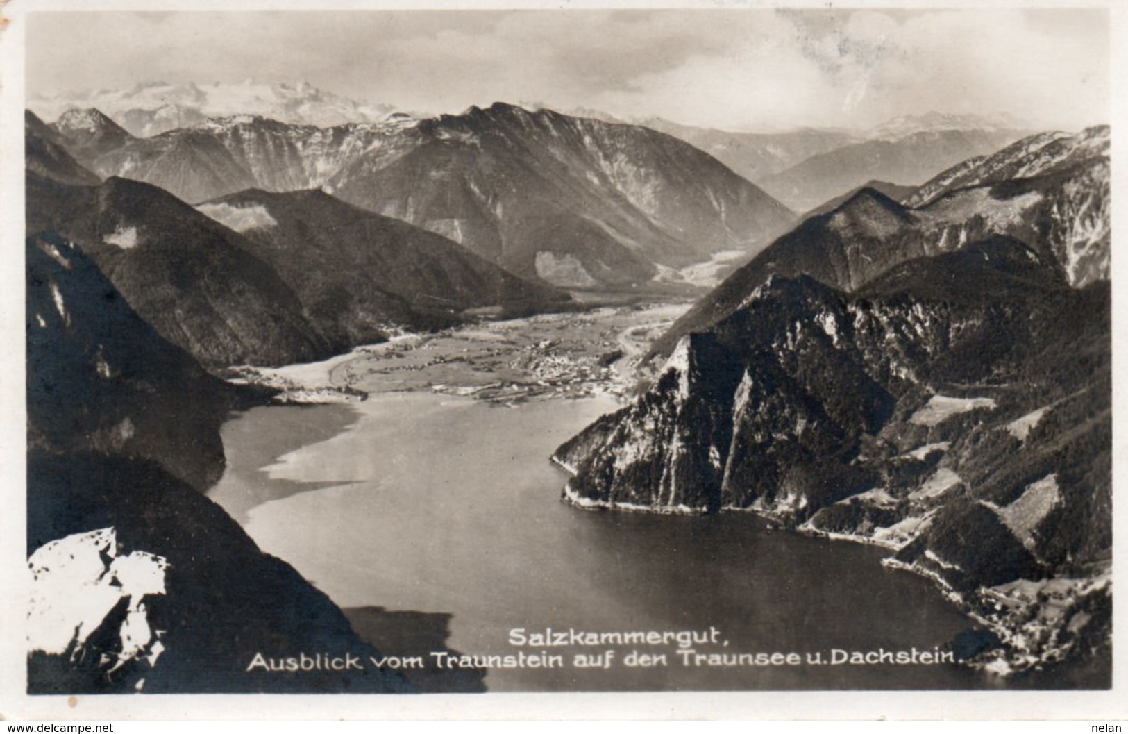 SALZKAMMERGUT -TRAUNSTEIN AUF DEN TRAUNSEE U. DACHSTEIN-REAL FOTO-1929 - Traun