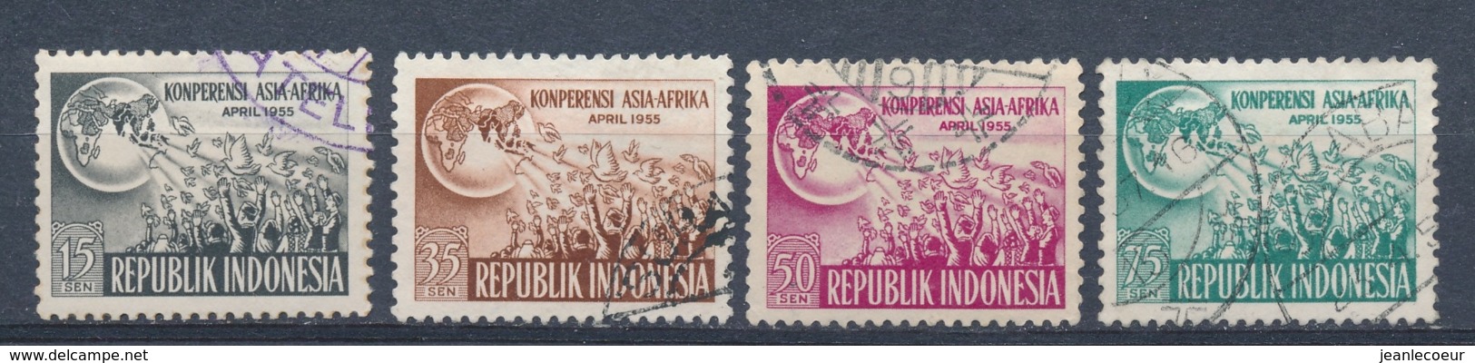 Indonesië/Indonesia/Indonésie/Indonesien 1955 Mi: 134-137 Yt: 88-91 (Gebr/used/obl/o)(4956) - Indonesia