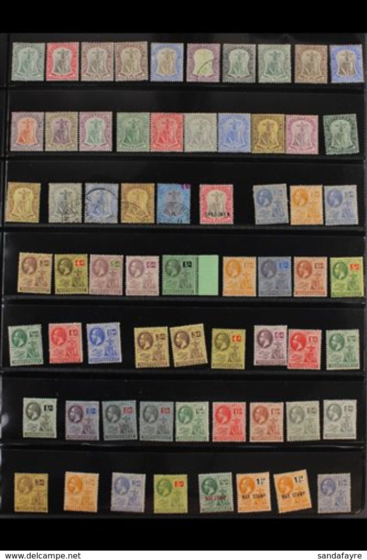 BRITISH WEST INDIES  19th Century To 1930's VALUABLE MINT & USED RANGES On Stock Pages, Includes ANTIGUA 1908-17 To 1s U - Autres & Non Classés
