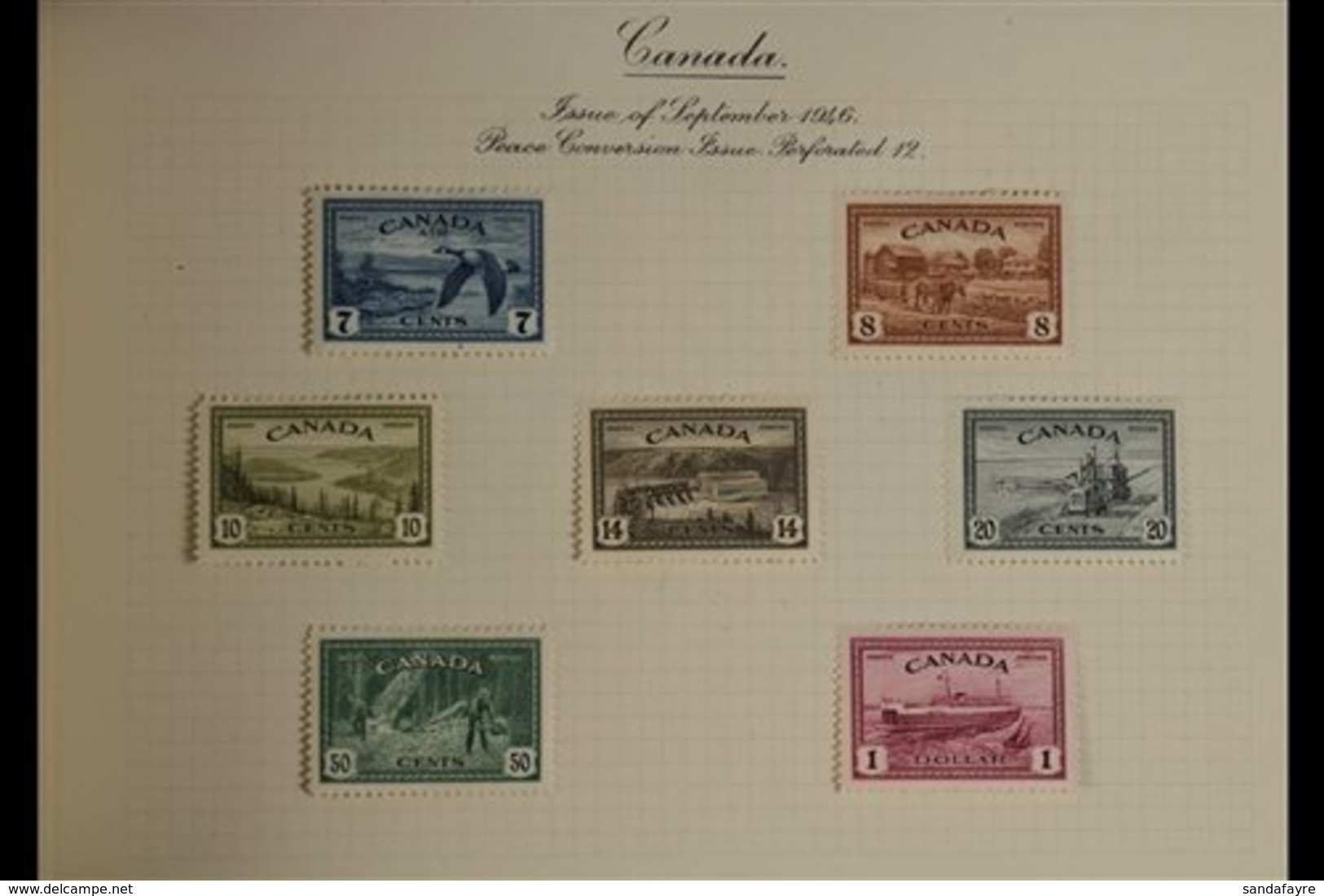 1945-46 VICTORY  British Commonwealth Complete Omnibus Set, PLUS Canada Peace Re-conversion Issues (SG 401/07 & S15/16), - Non Classés