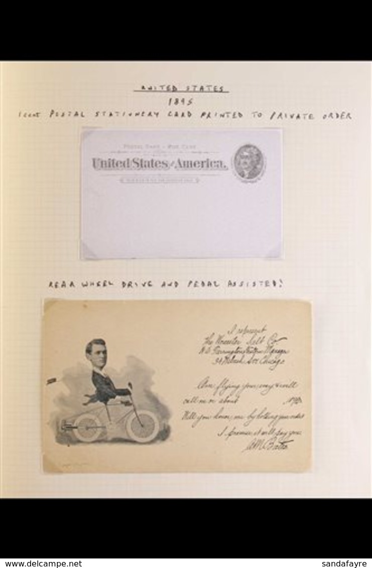 MOTORCYCLING  1892-2012 UNITED STATES OF AMERICA COVERS & CARDS COLLECTION In An Album. A Fascinating Collection That In - Non Classés