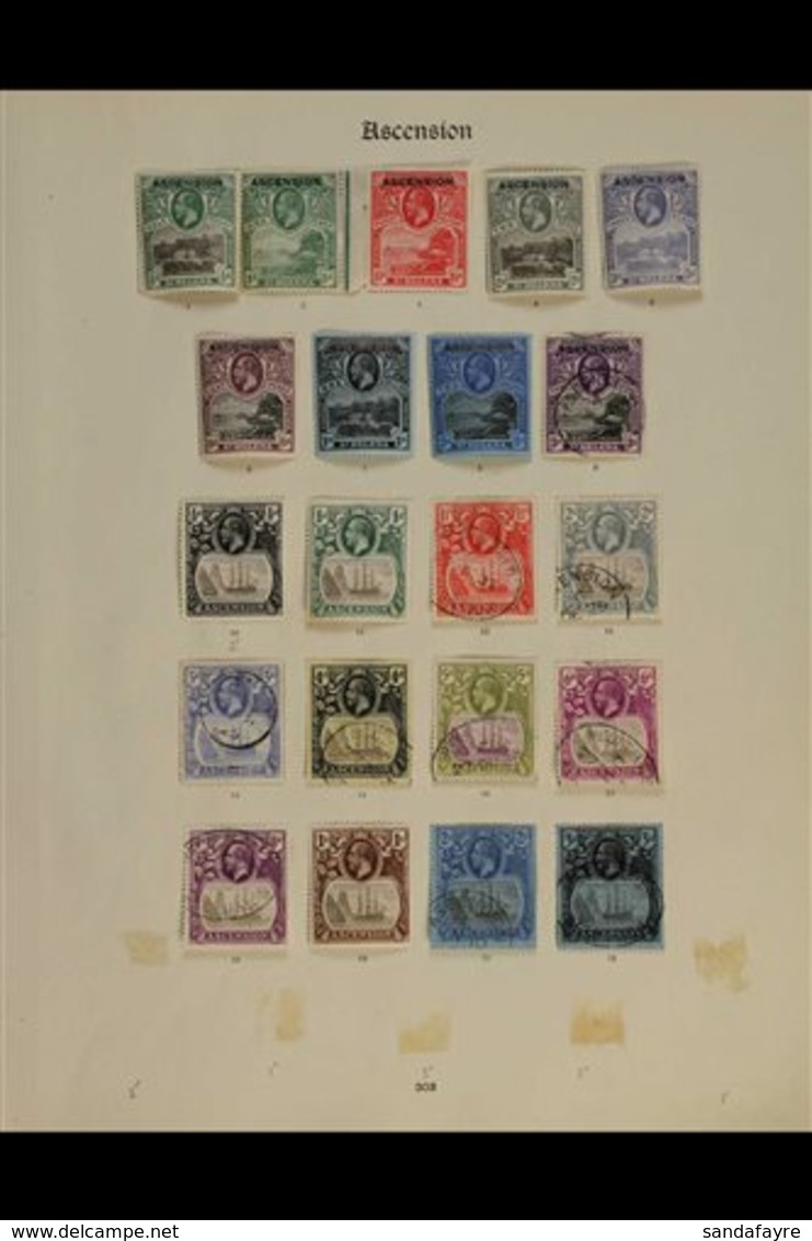 1922 - 1933 COMPLETED "IMPERIAL" ALBUM PAGE  Of Mint & Used Stamps Including 1922 Set Complete With 2s Mint & 3s Very Fi - Ascension