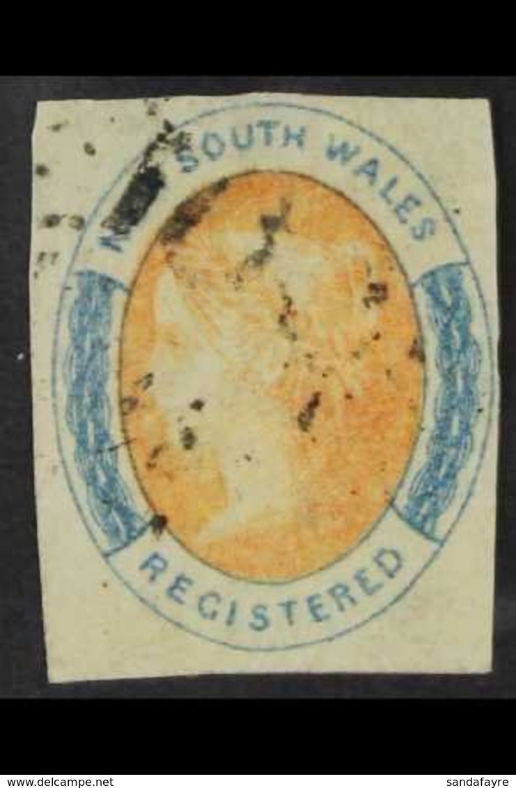 NEW SOUTH WALES  1856-59 Registered 6d Vermilion And Prussian Blue, SG 102, With Four Clear To Good Margins, Neat Light  - Sonstige & Ohne Zuordnung