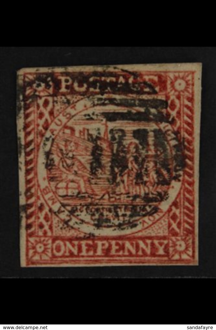 NEW SOUTH WALES  1850 1d Dull Carmine Sydney View Plate II, SG 11, Fine Used, 4 Good To Large Margins, Fresh. RPSL Photo - Sonstige & Ohne Zuordnung