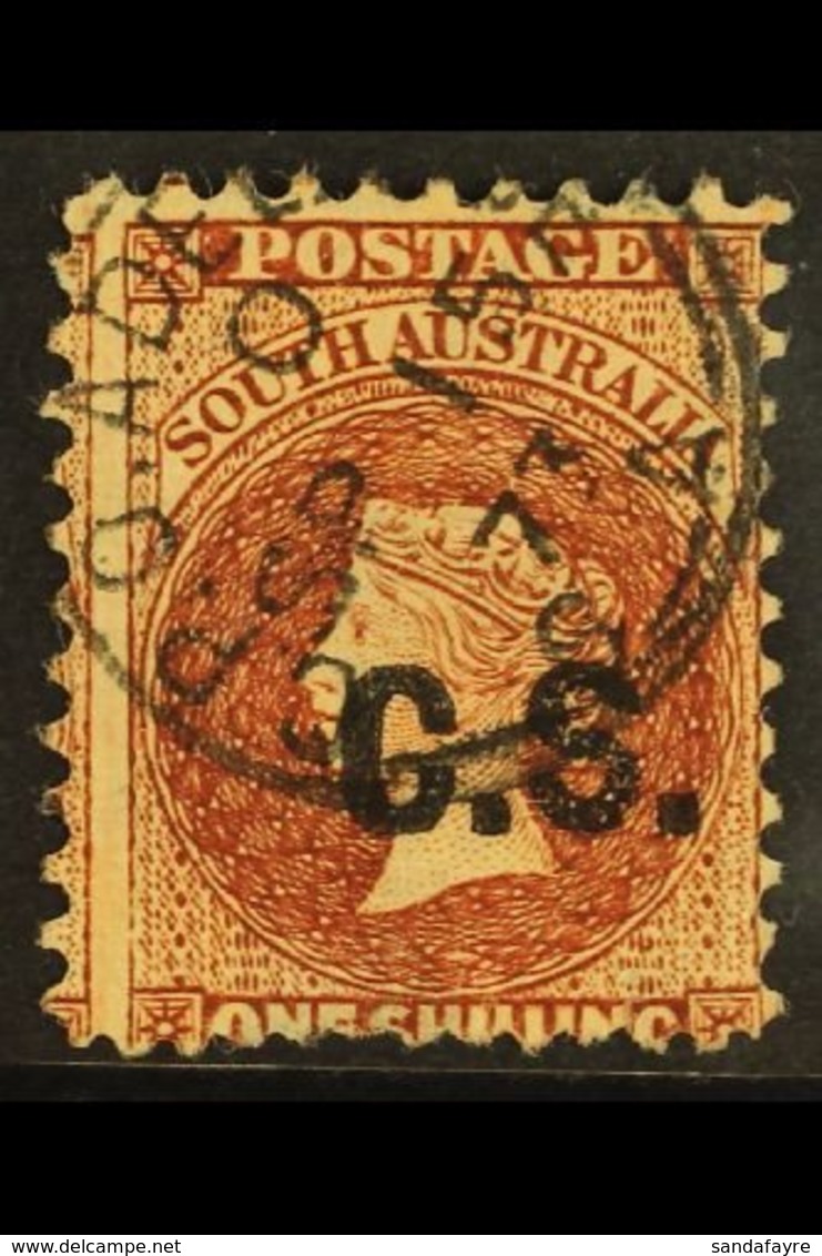 SOUTH AUSTRALIA  DEPARTMENTALS "C.S." (Chief Secretary) 1870 1s Chestnut, Perf 11½x10, SG 108, Ovptd "C.S." Fine Used, S - Other & Unclassified