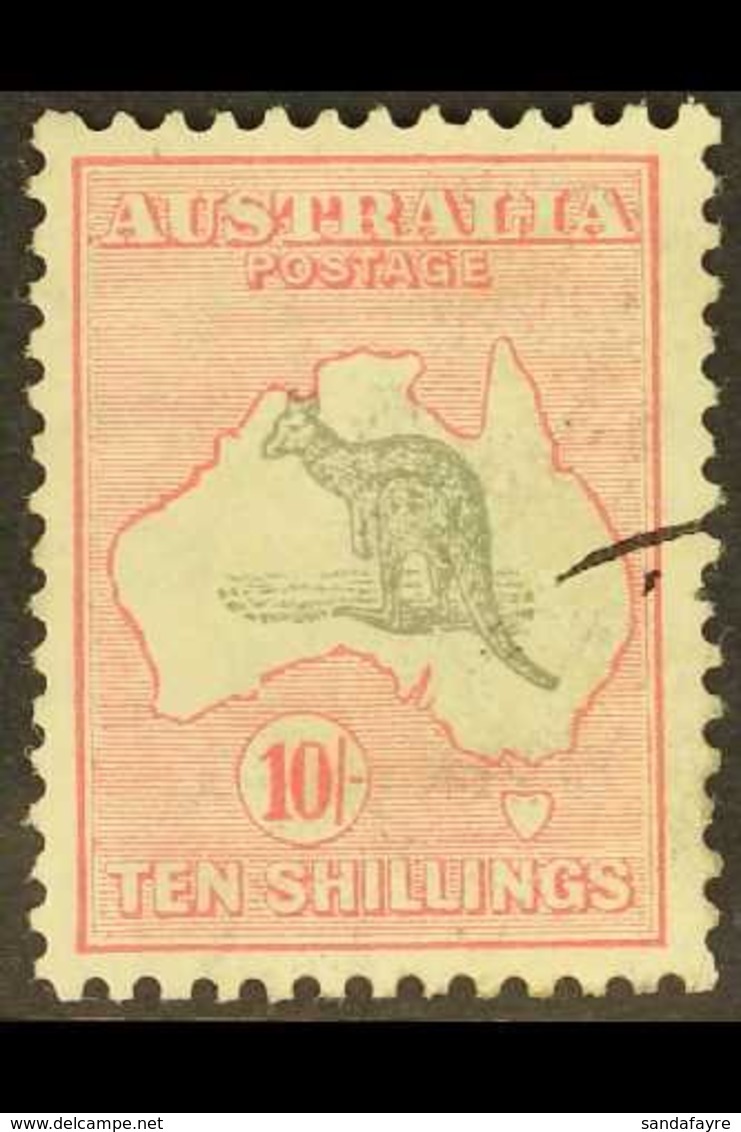 1929-30  10s Grey And Pink Kangaroo, SG 112, Good Used, Shortish Perf At Right. For More Images, Please Visit Http://www - Autres & Non Classés